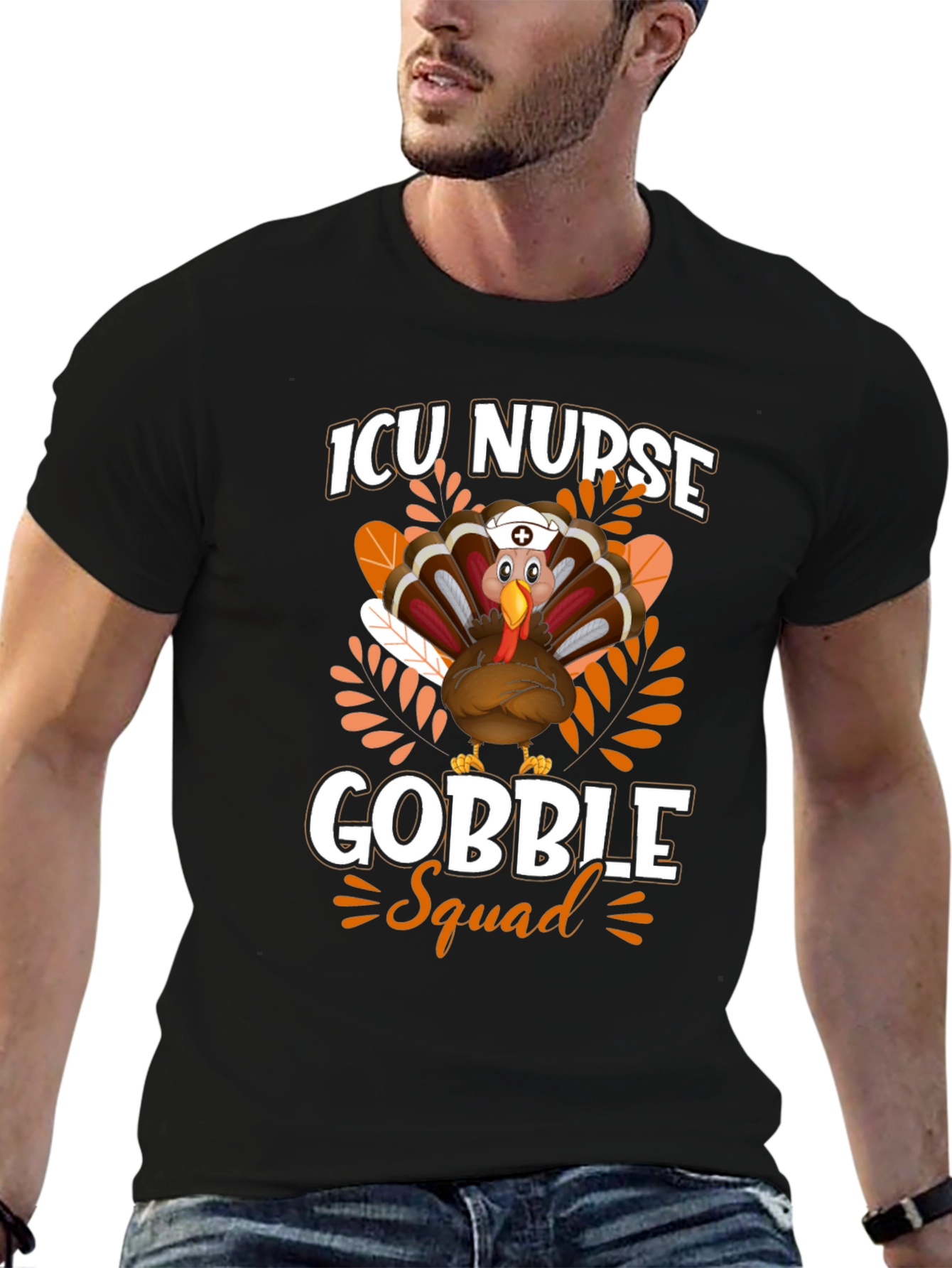 ICU Nurse Gobble Squad Thanksgiving T-Shirt