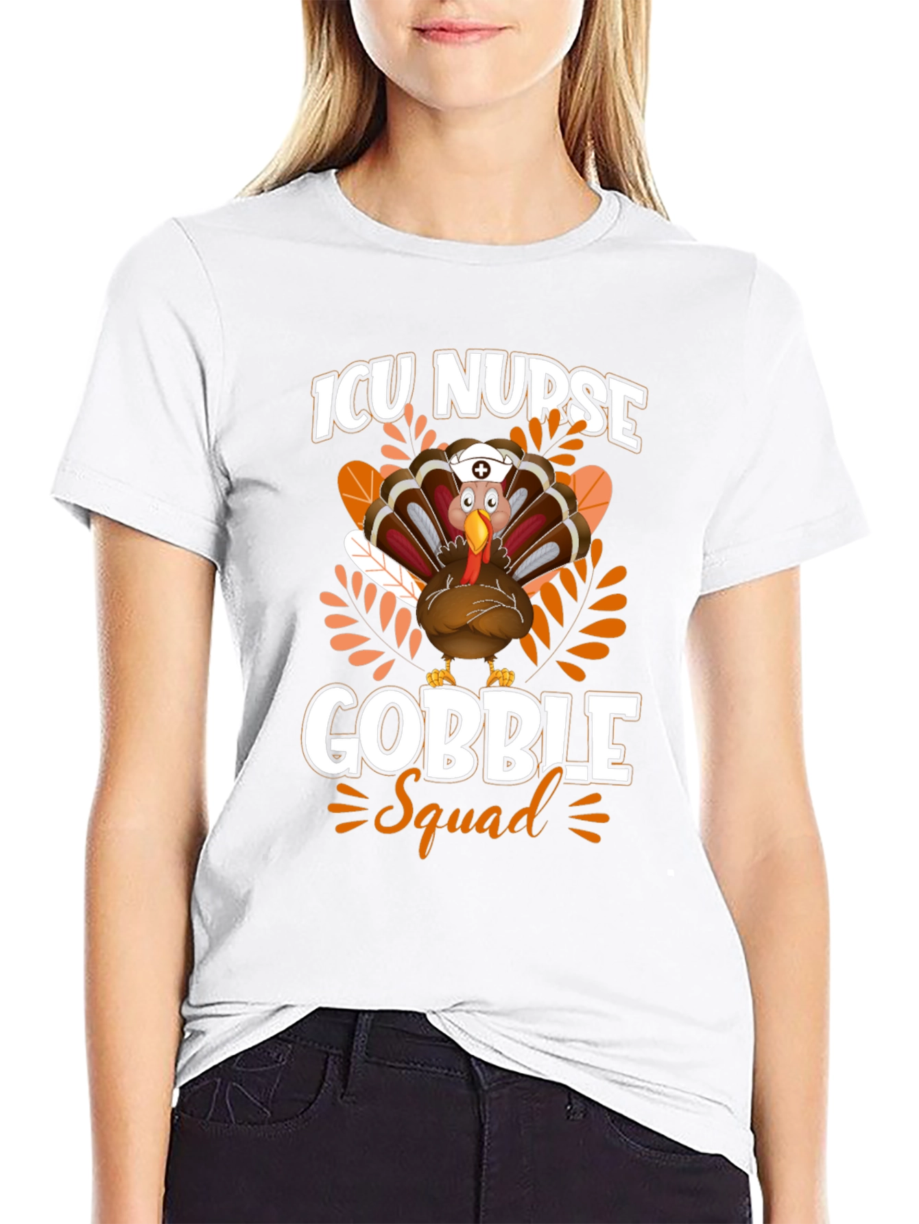 ICU Nurse Gobble Squad Thanksgiving T-Shirt