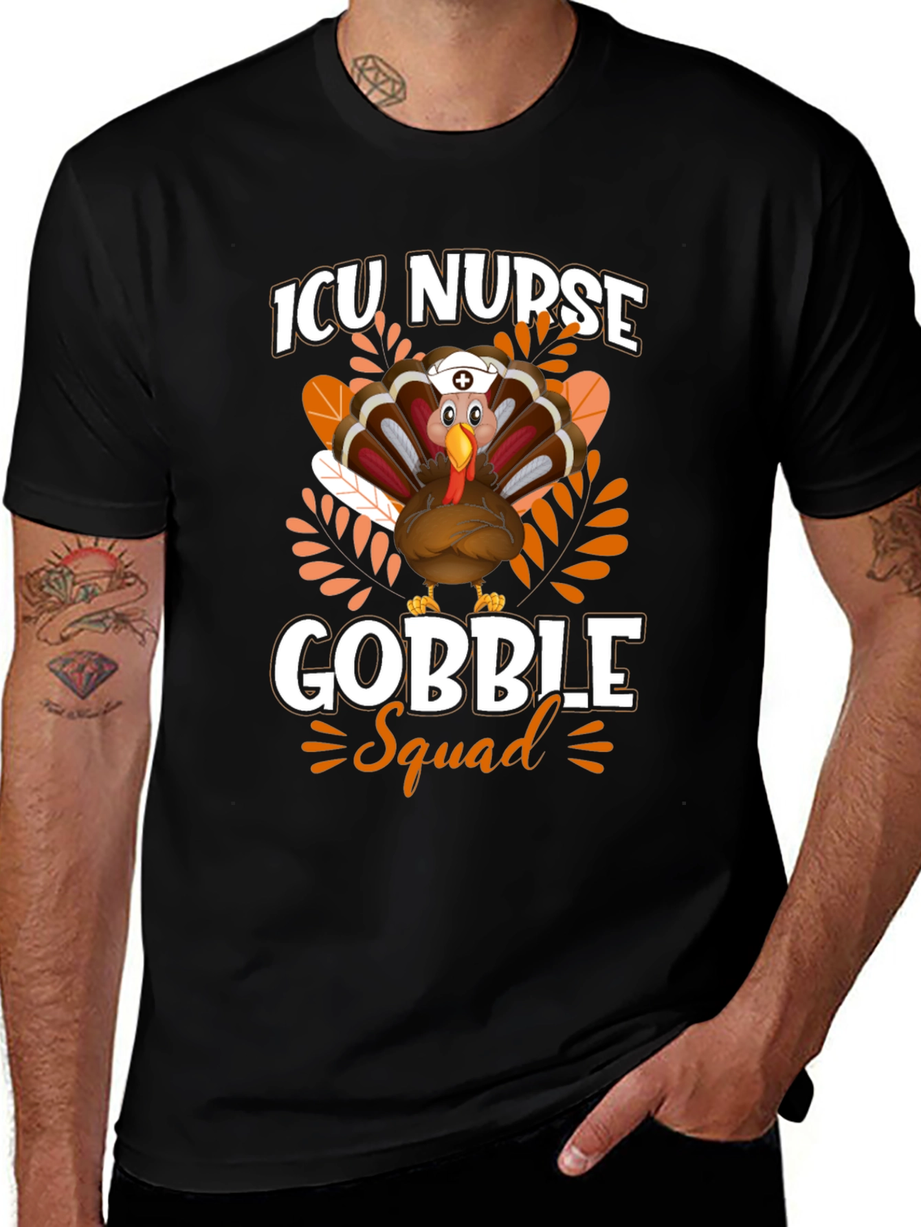 ICU Nurse Gobble Squad Thanksgiving T-Shirt