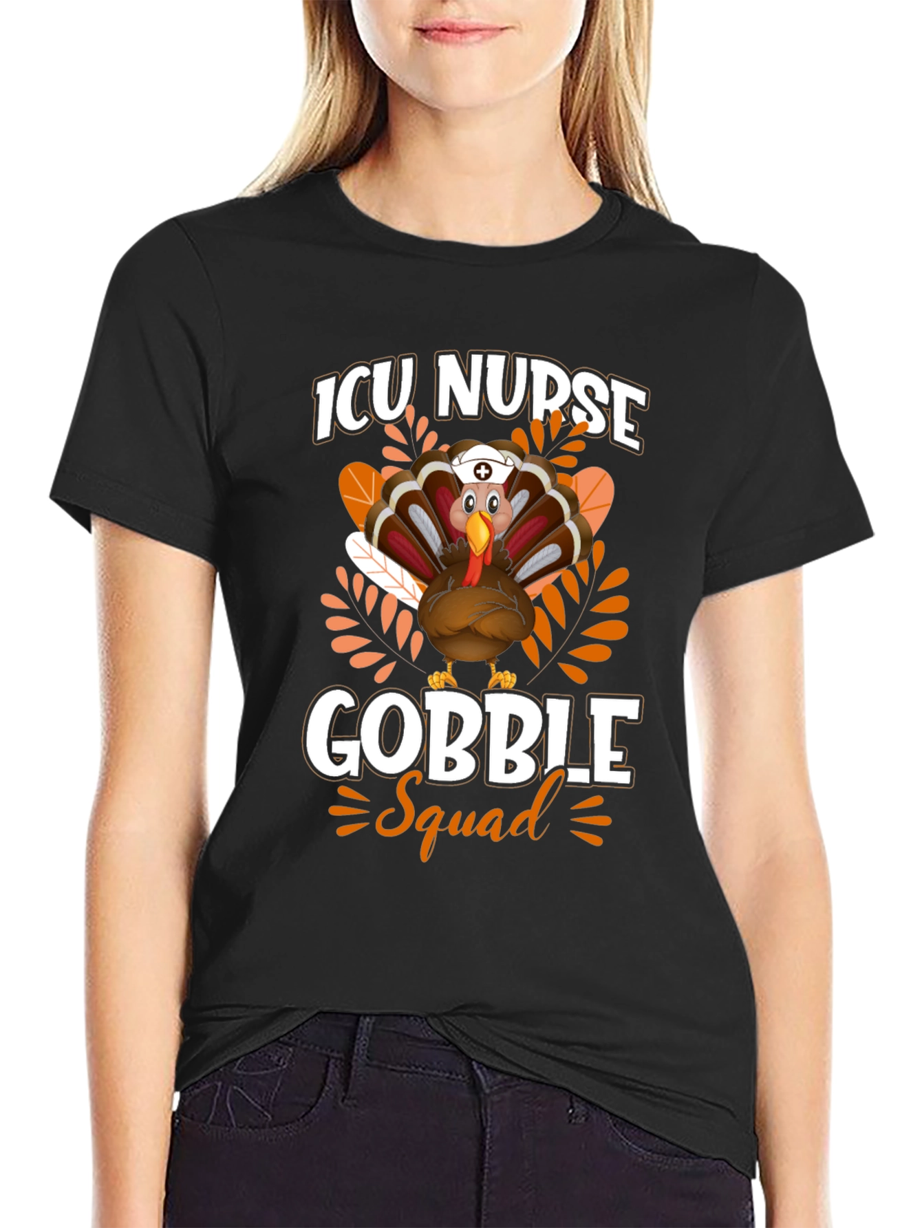 ICU Nurse Gobble Squad Thanksgiving T-Shirt