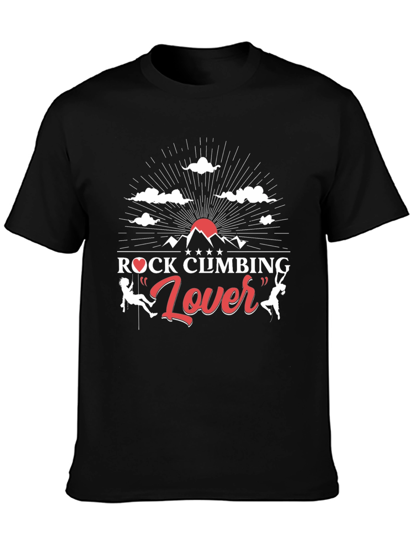 Rock Climbing Lover Black T-Shirt