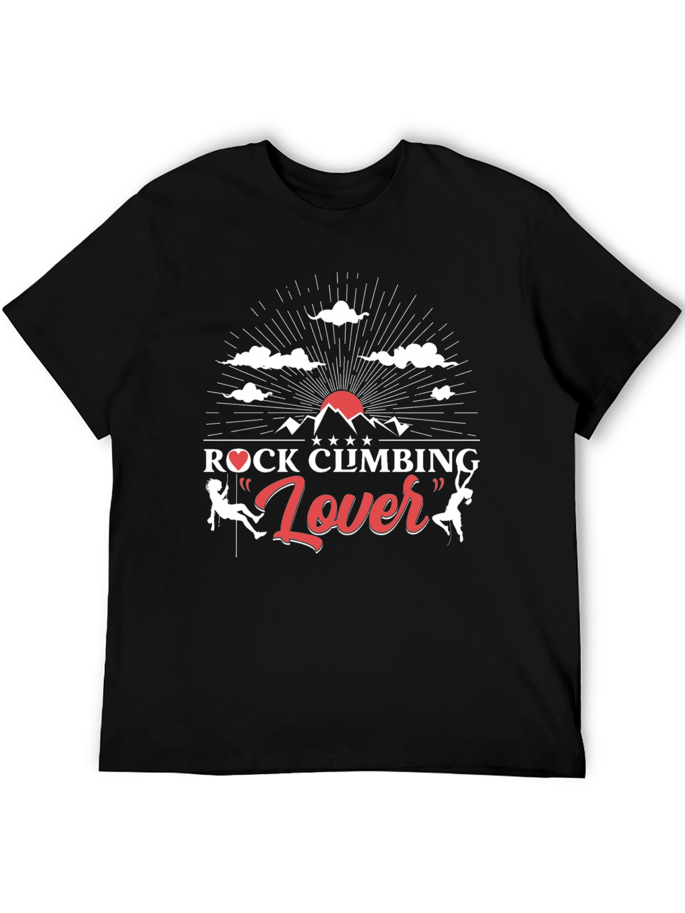 Rock Climbing Lover Black T-Shirt