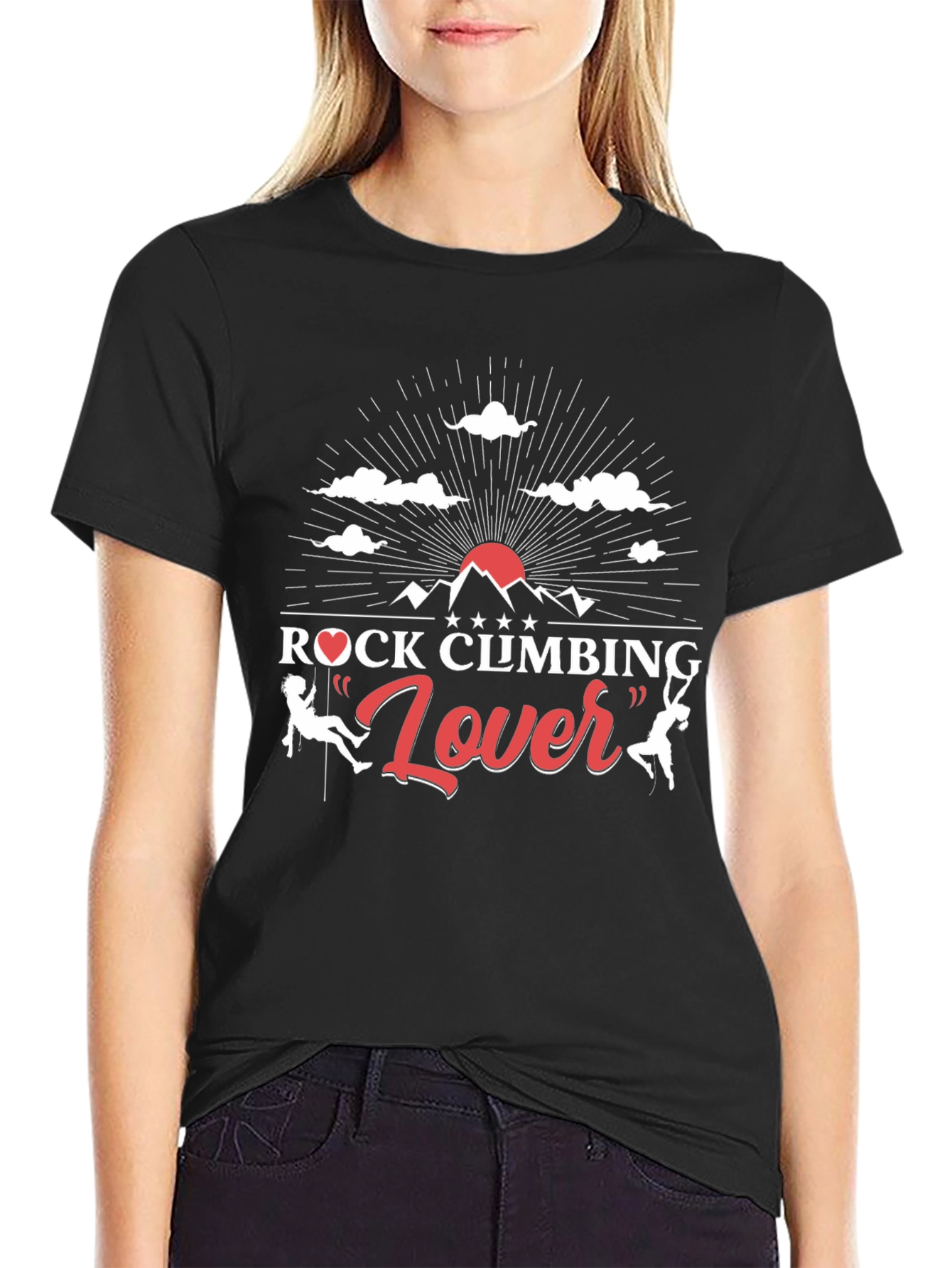 Rock Climbing Lover Black T-Shirt