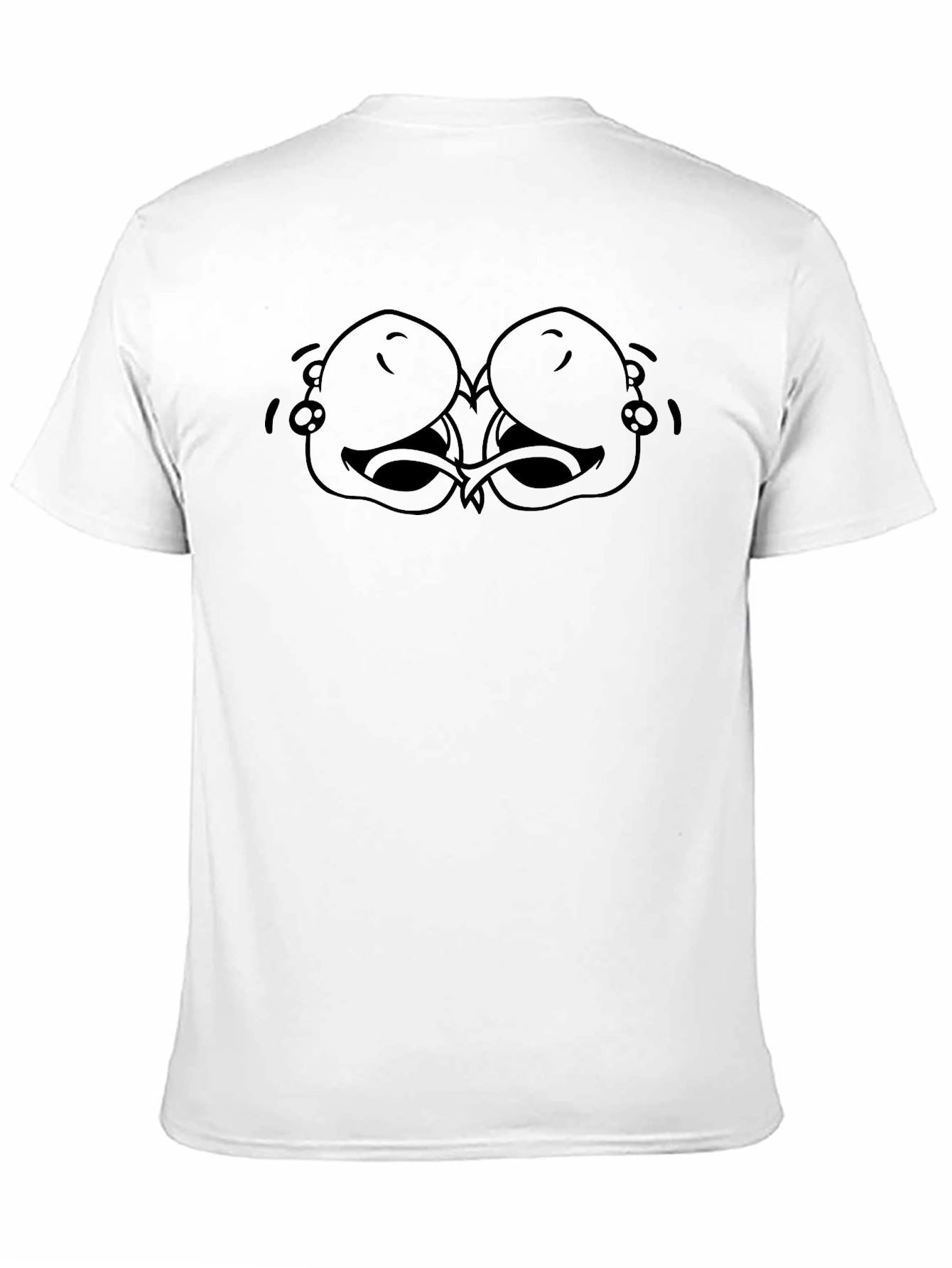 Funny Cartoon Eye Black T-Shirt