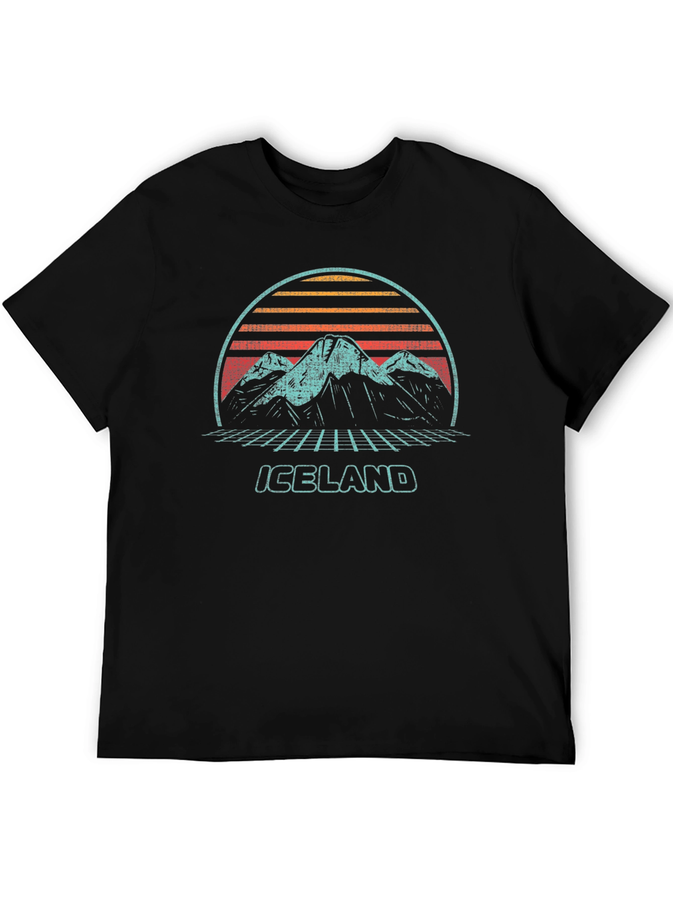 Retro Iceland Mountain Graphic Tee
