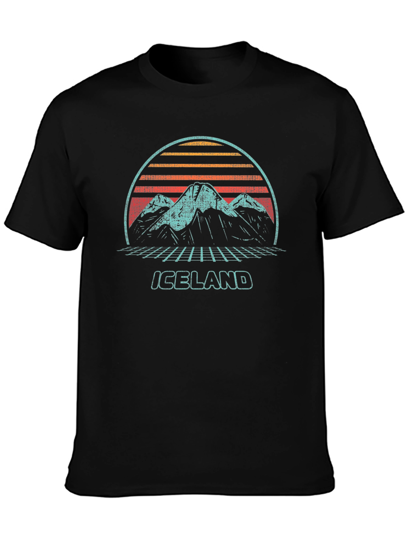 Retro Iceland Mountain Graphic Tee