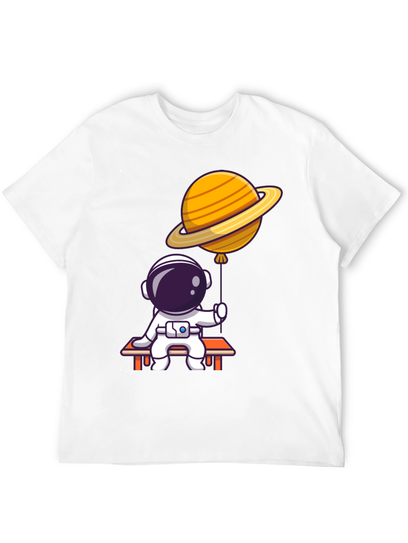 Astronaut & Planet Balloon Graphic T-Shirt