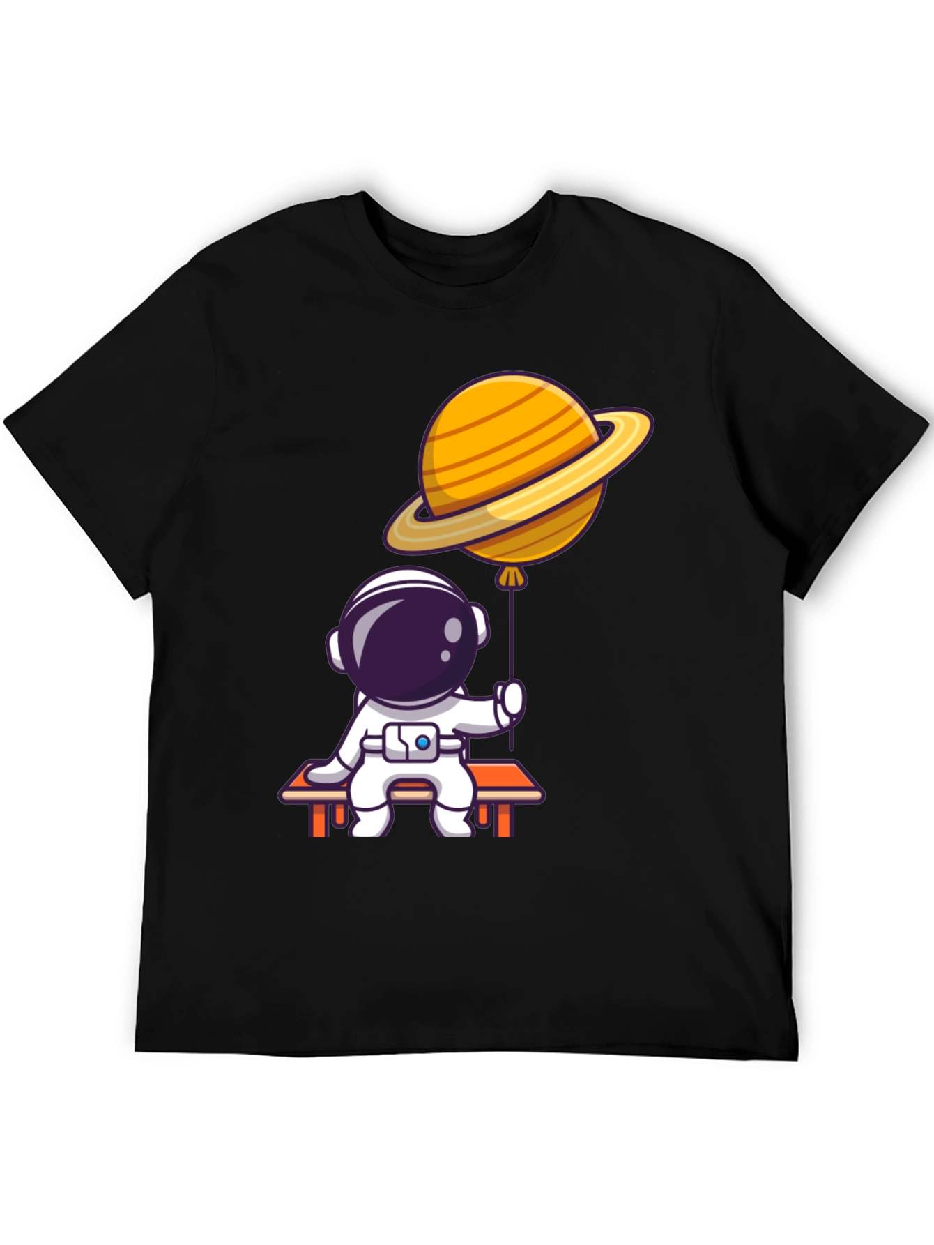 Astronaut & Planet Balloon Graphic T-Shirt