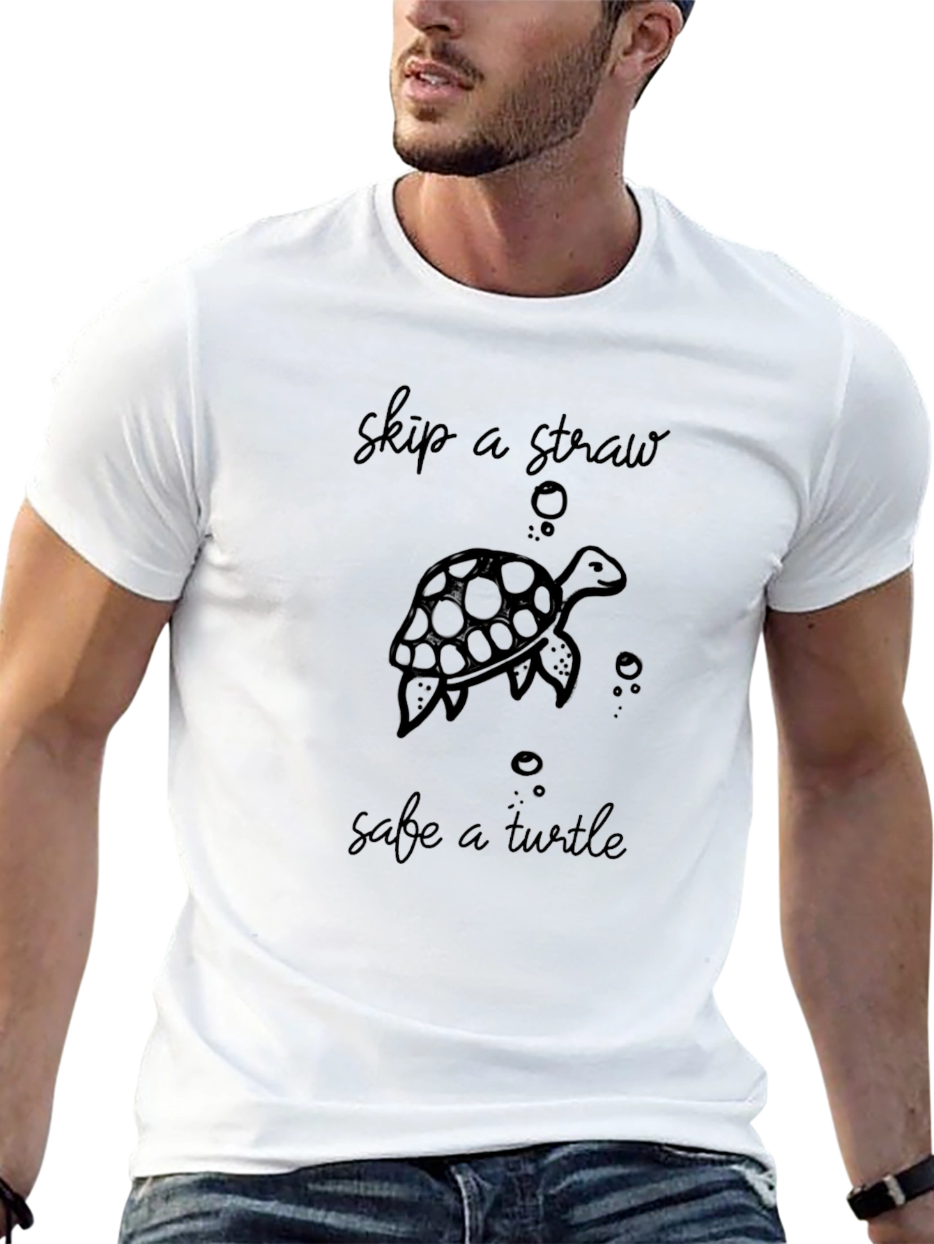 Skip A Straw Save A Turtle Graphic Tee