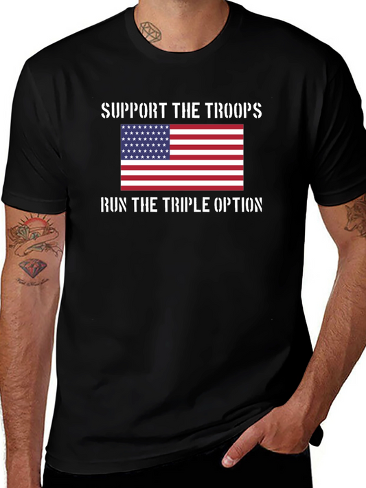 Support the Troops T-Shirt: Patriotic Design