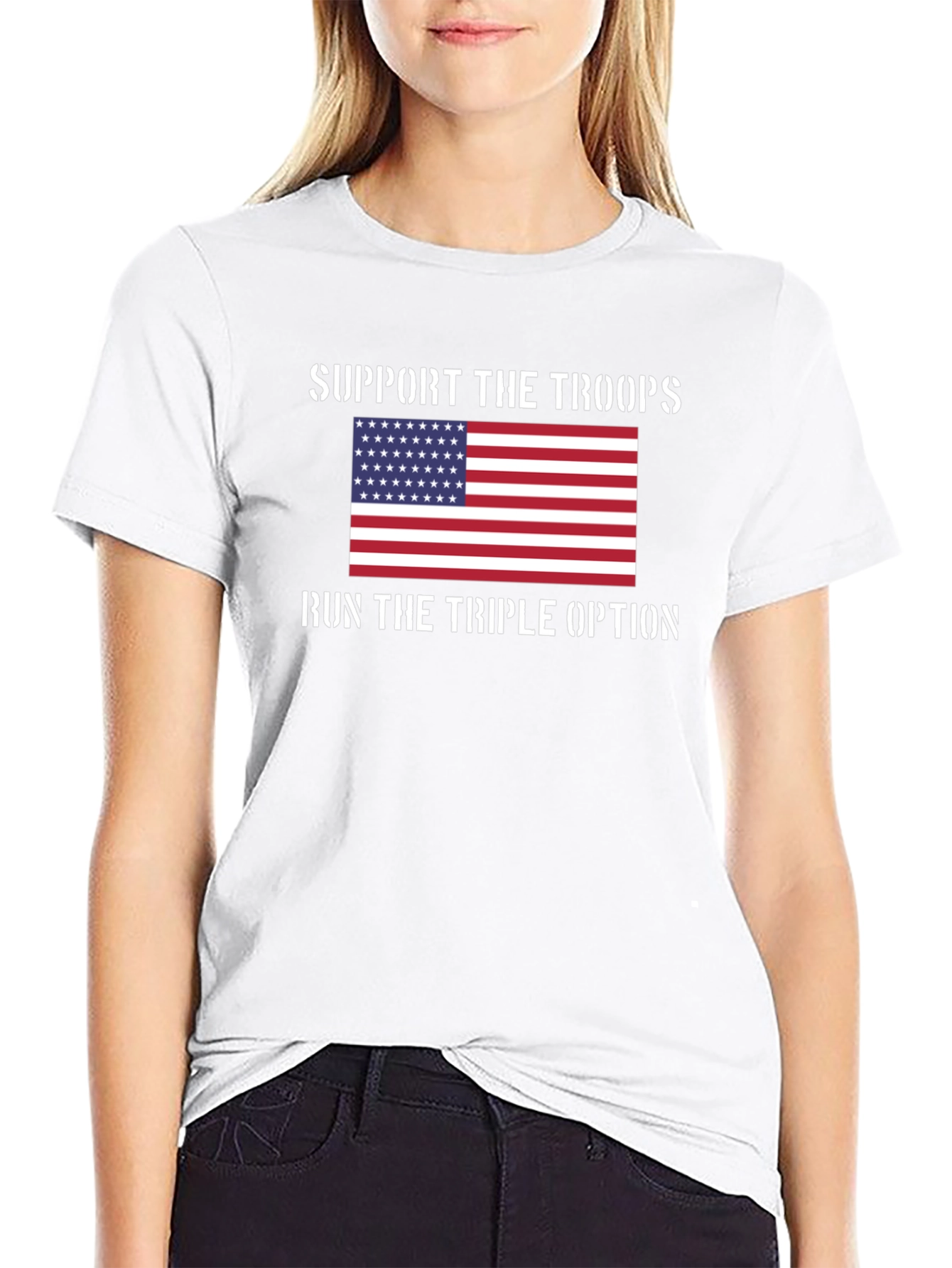 Support the Troops T-Shirt: Patriotic Design