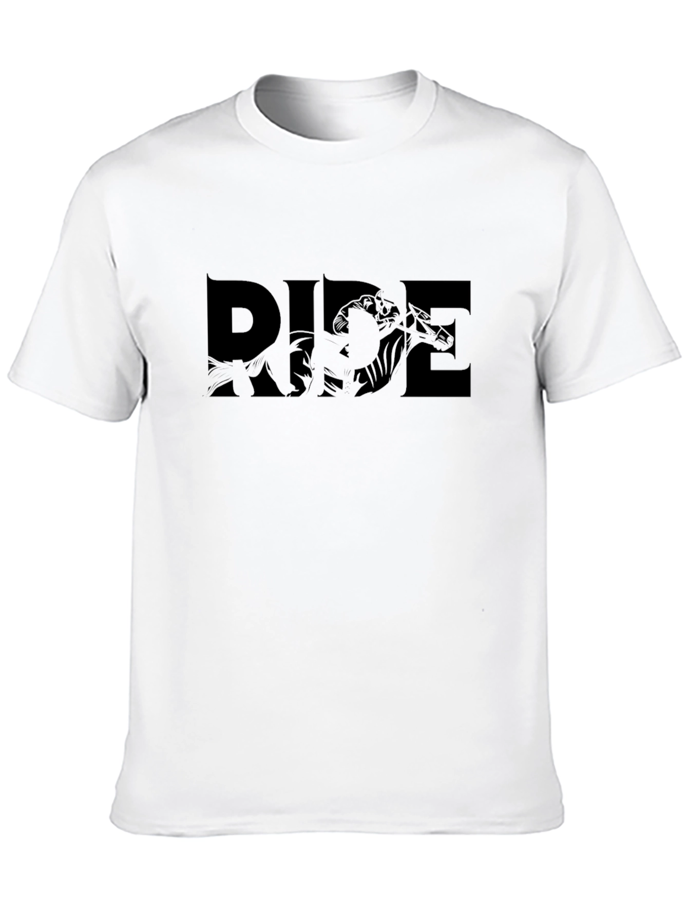 Ride Graphic Tee - Black Cotton Casual T-Shirt