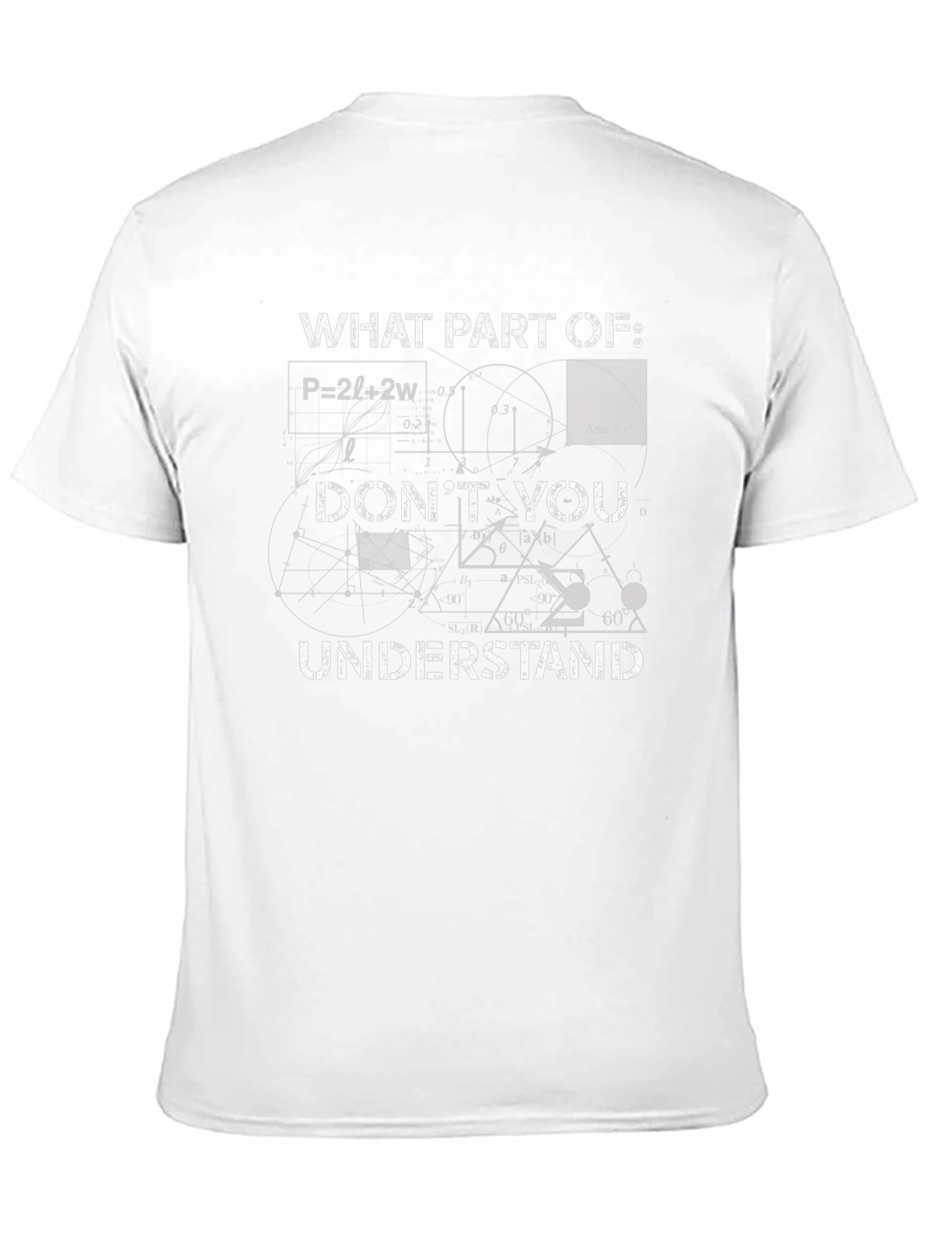 Math Equations T-Shirt - What Part of... Graphic Tee