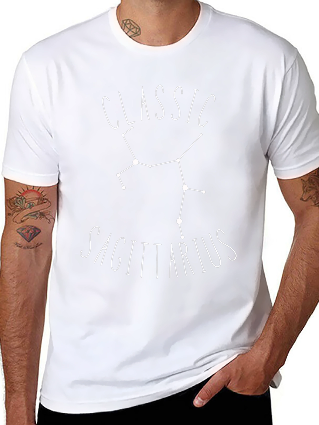 Classic Sagittarius Constellation Graphic Tee