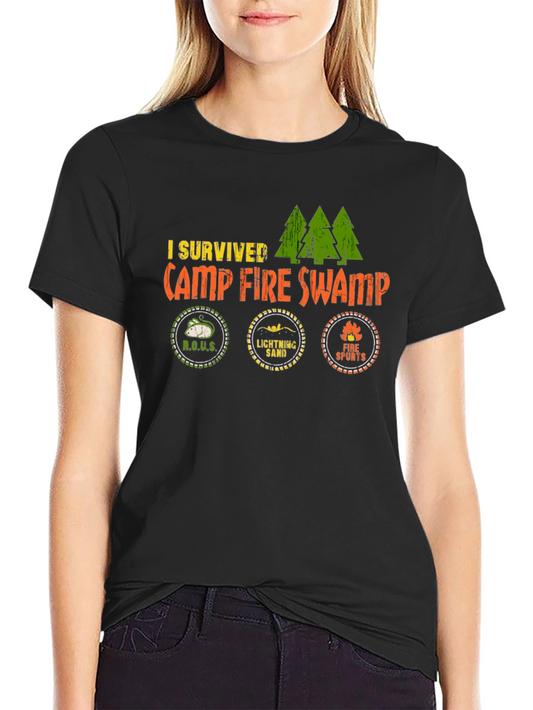 I Survived Camp Fire Swamp Graphic Tee