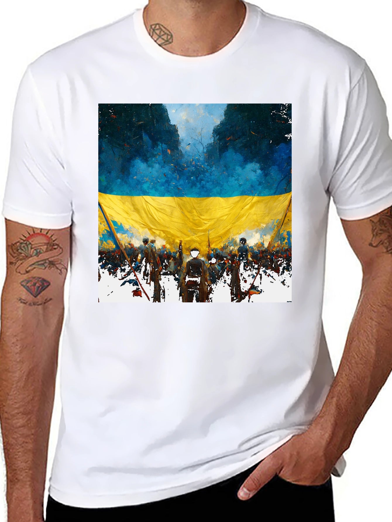 Ukraine Flag Graphic T-Shirt