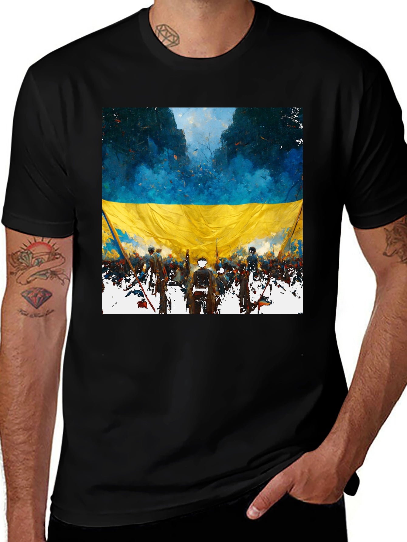 Ukraine Flag Graphic T-Shirt