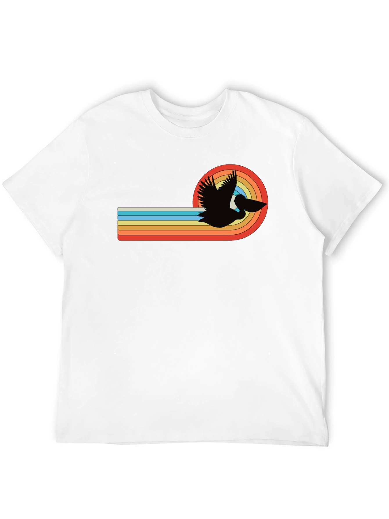 Retro Pelican Graphic Tee - Stylish Comfort