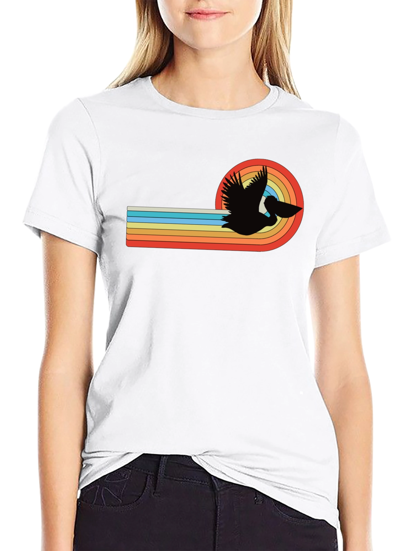 Retro Pelican Graphic Tee - Stylish Comfort
