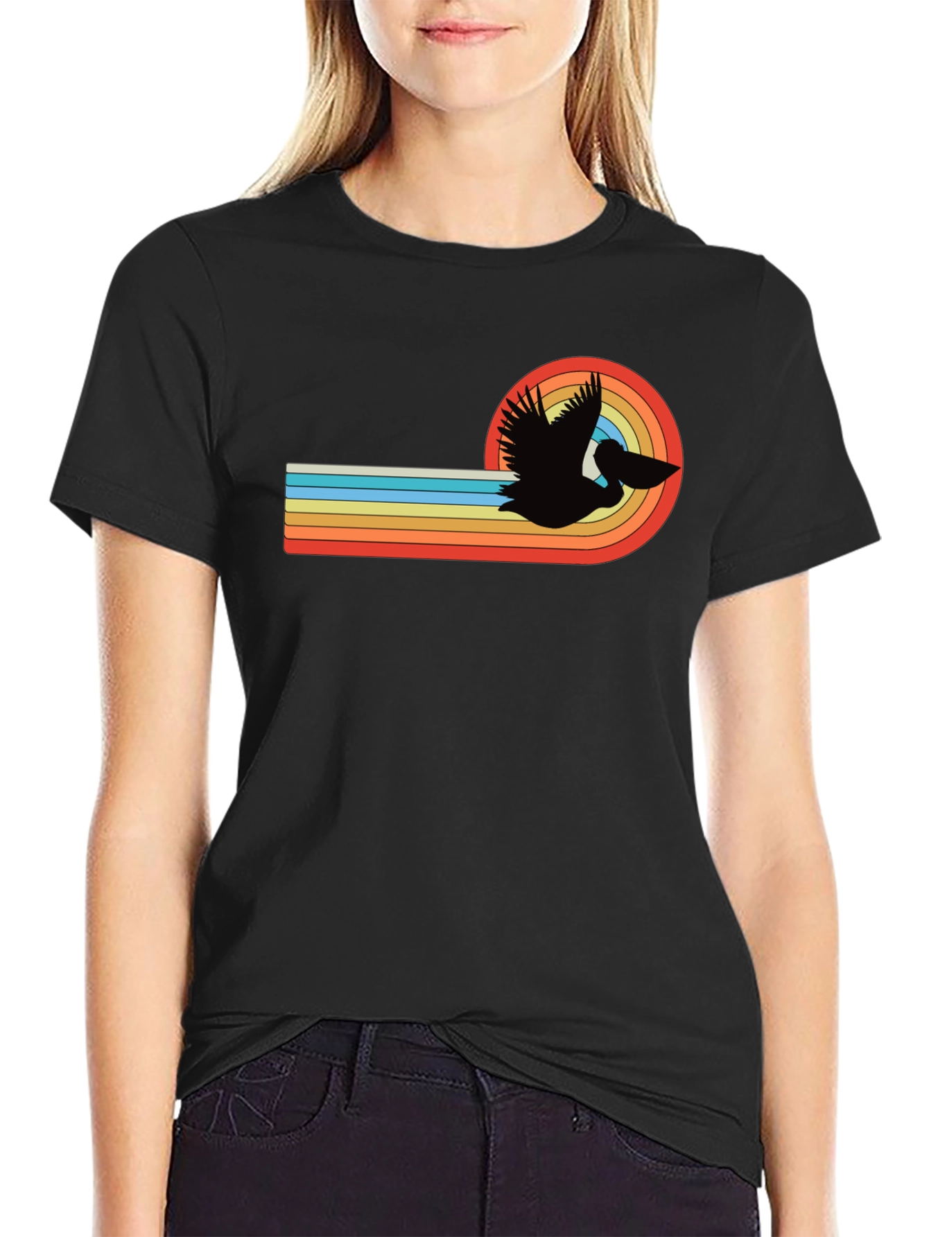 Retro Pelican Graphic Tee - Stylish Comfort