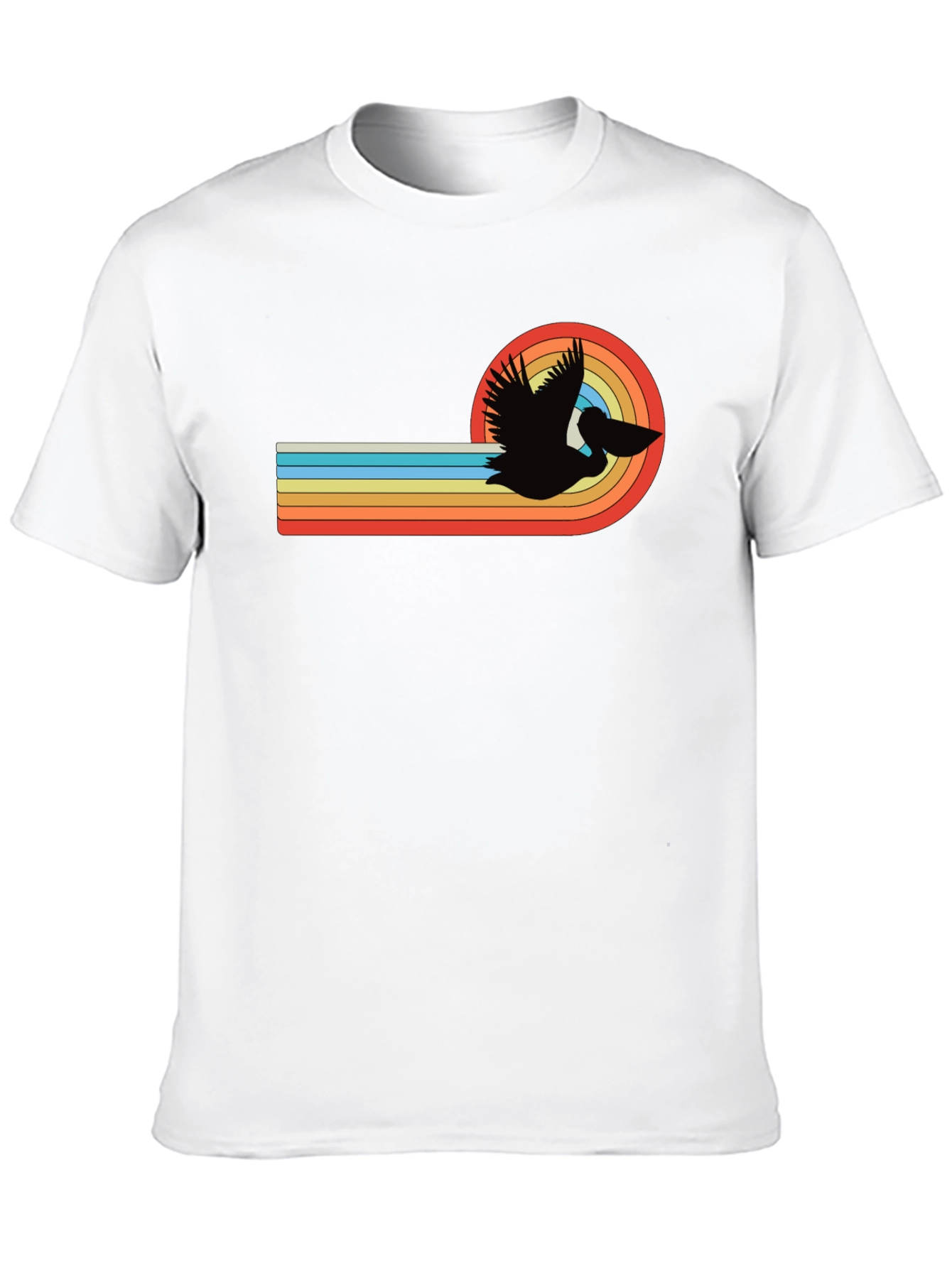 Retro Pelican Graphic Tee - Stylish Comfort