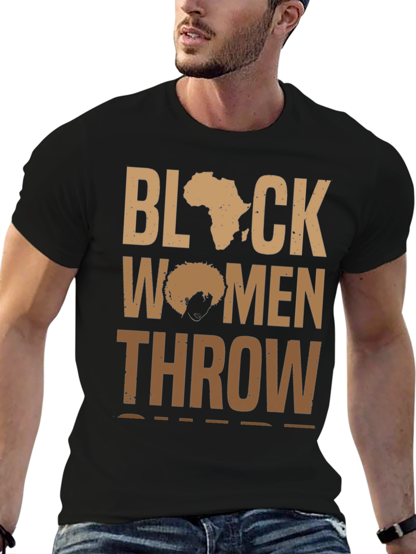 Black Women Throw Shirt - Afro Pride Tee