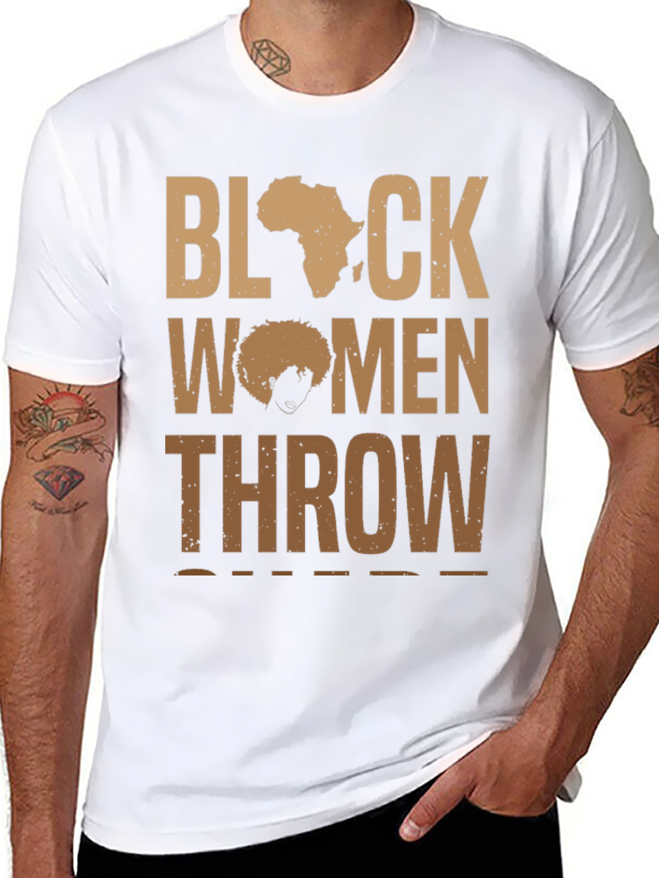 Black Women Throw Shirt - Afro Pride Tee