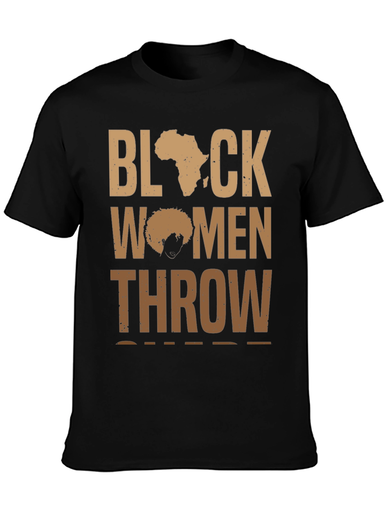 Black Women Throw Shirt - Afro Pride Tee