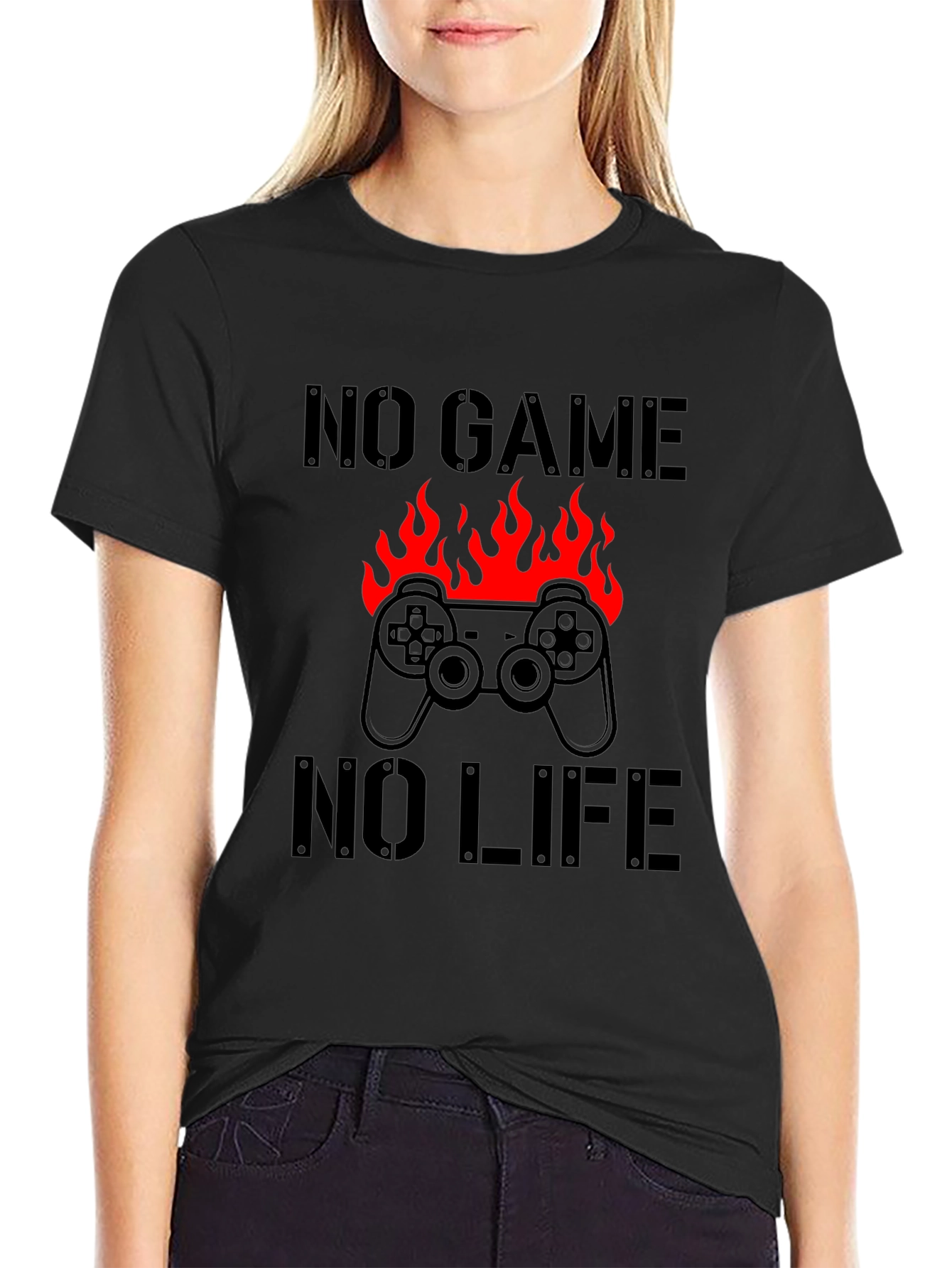 No Game No Life Gamer T-Shirt - Black