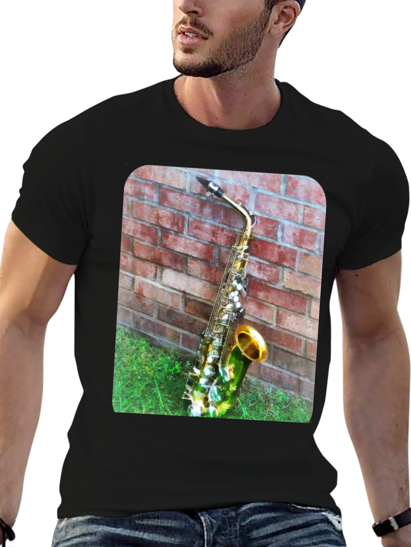 Saxophone Graphic T-Shirt - Music Lover Tee