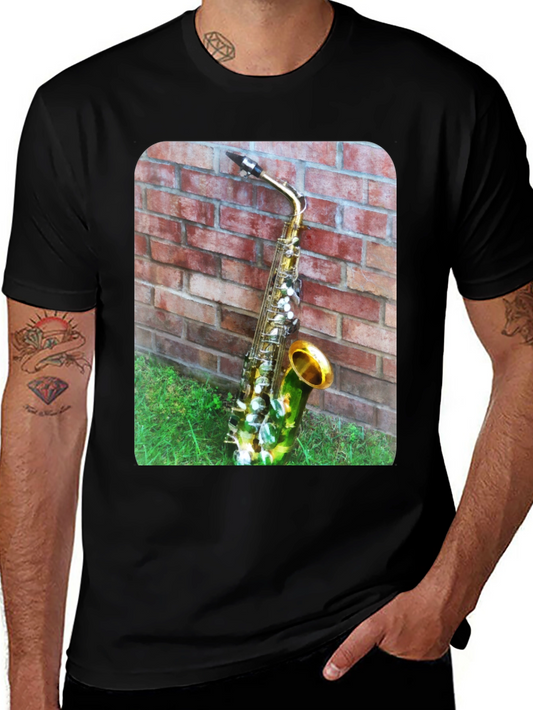 Saxophone Graphic T-Shirt - Music Lover Tee