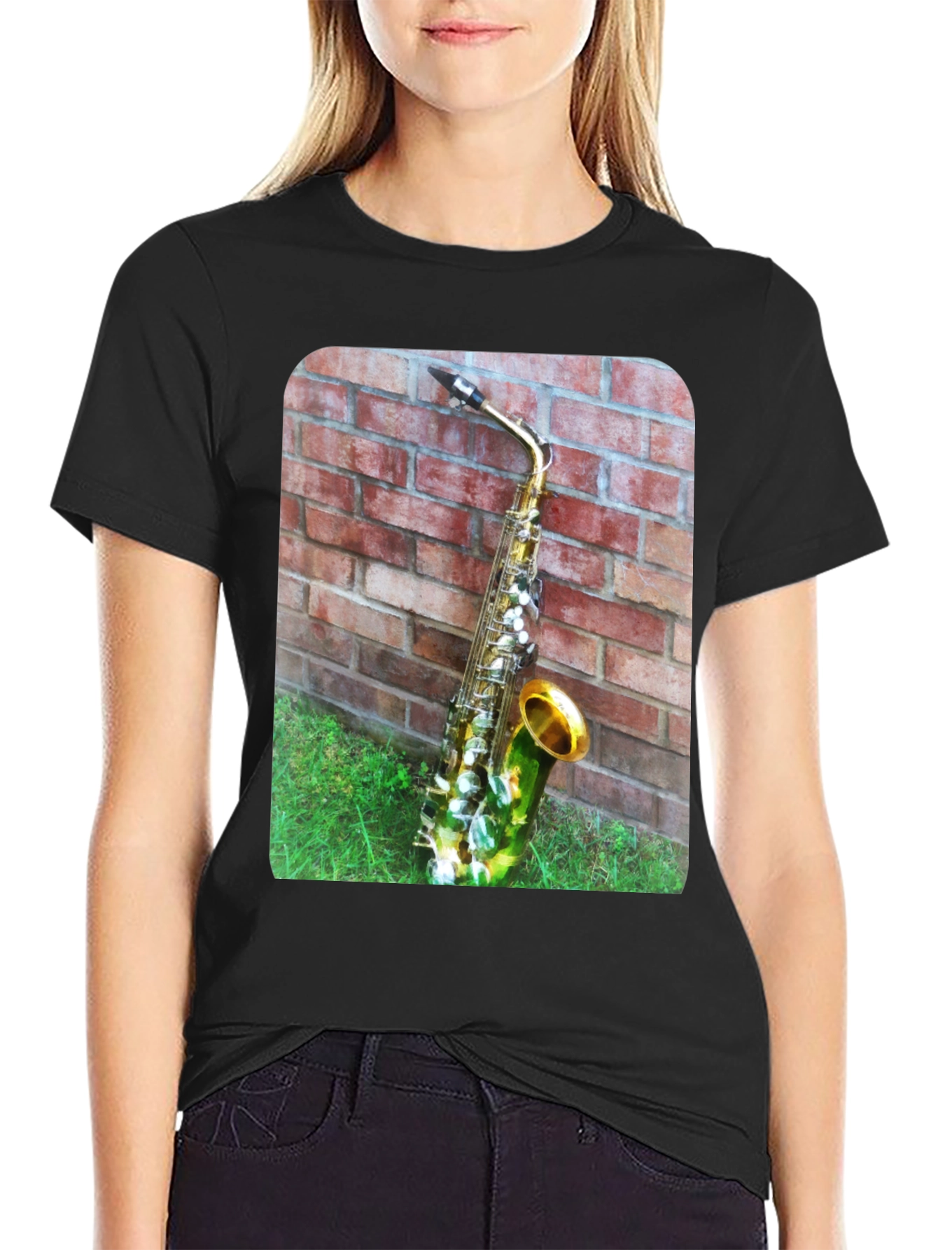 Saxophone Graphic T-Shirt - Music Lover Tee