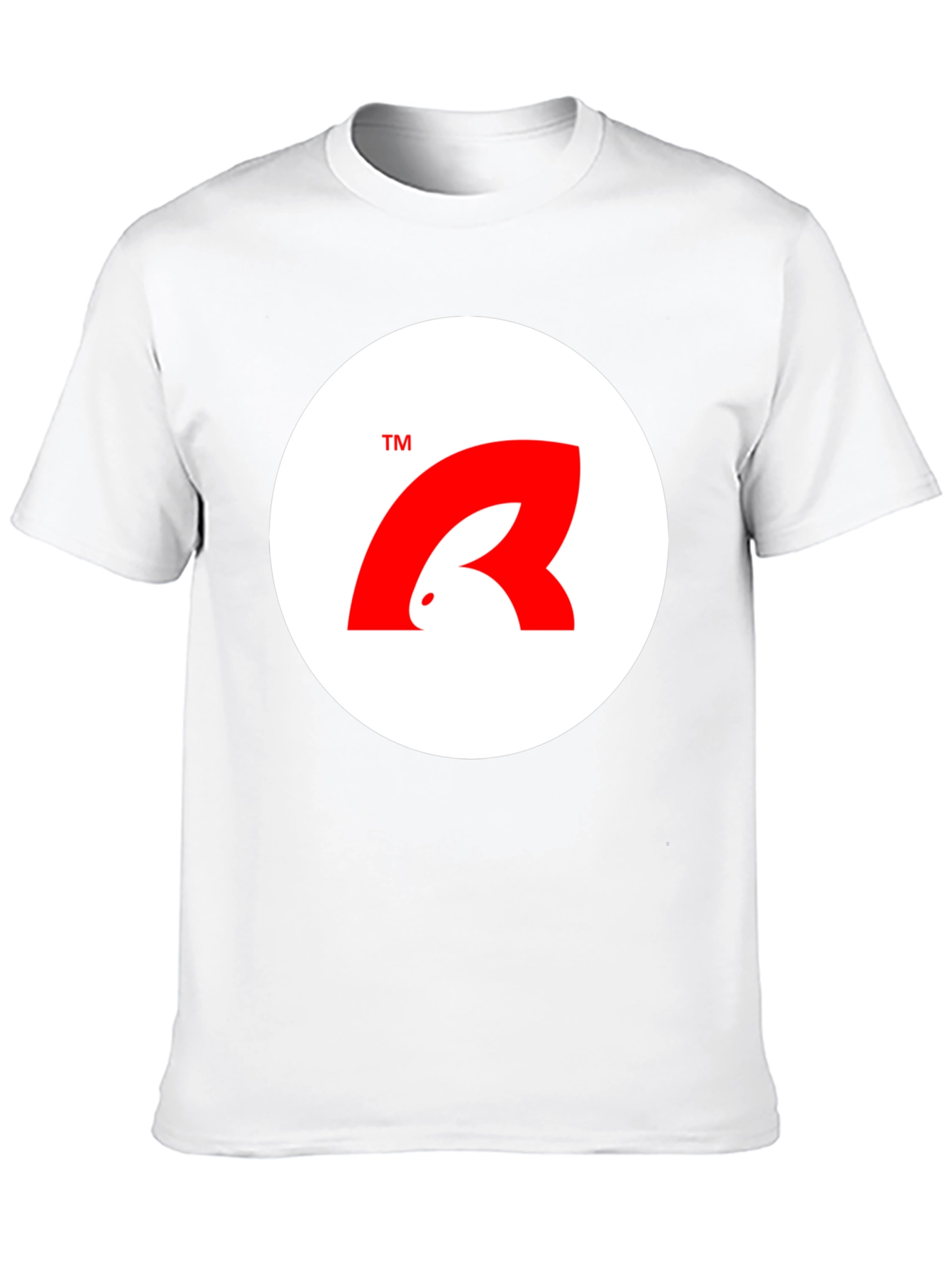 Stylish Black T-Shirt with Unique Bunny Logo