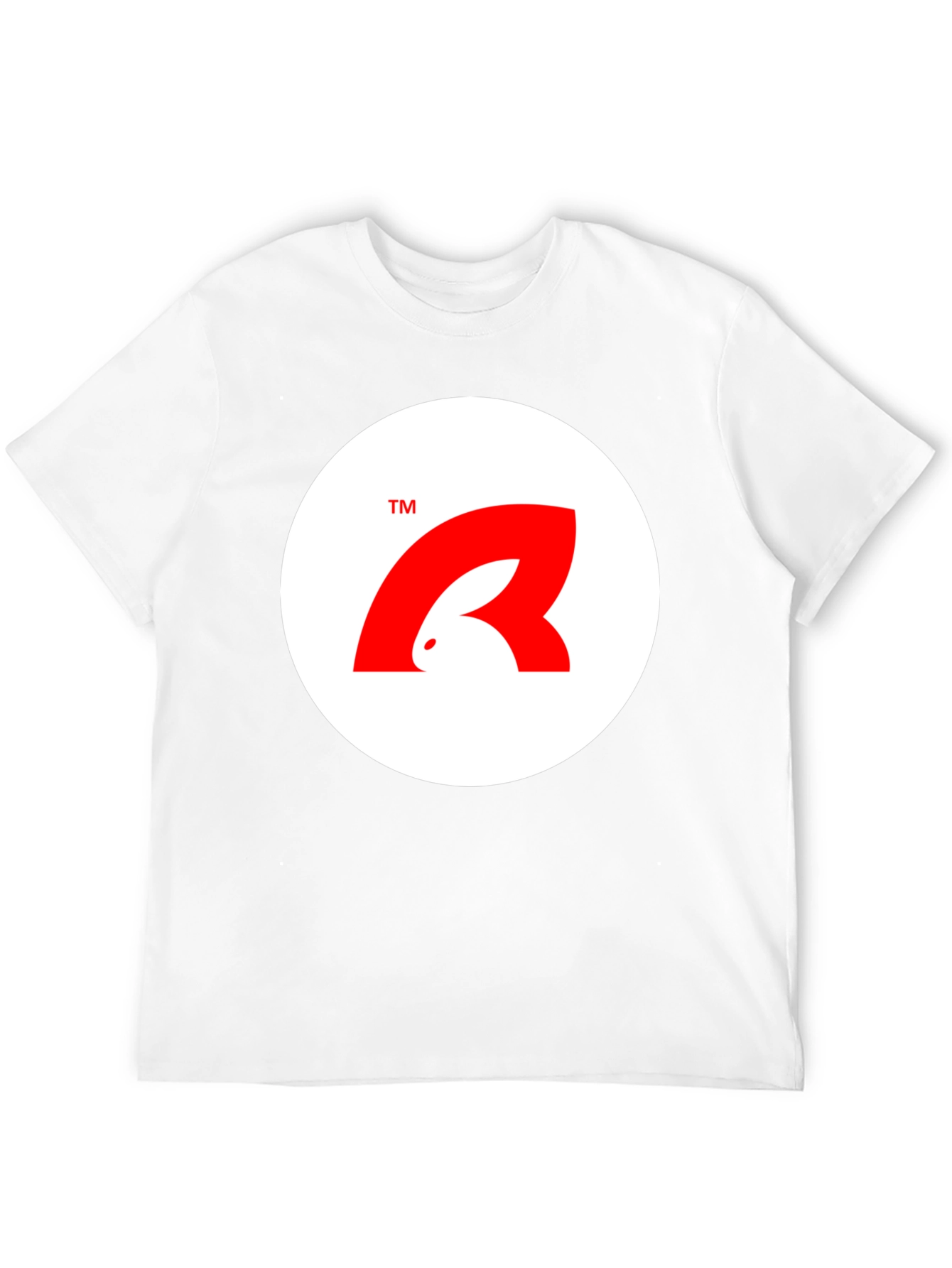 Stylish Black T-Shirt with Unique Bunny Logo