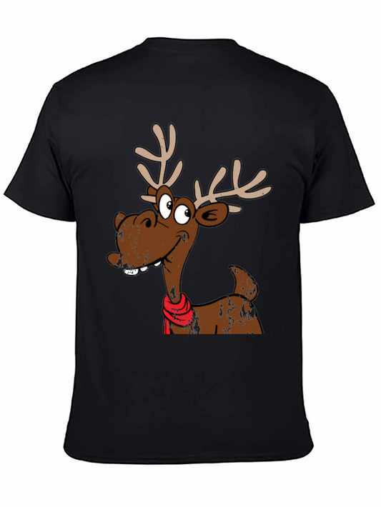 Funny Reindeer Graphic T-Shirt - Holiday Style