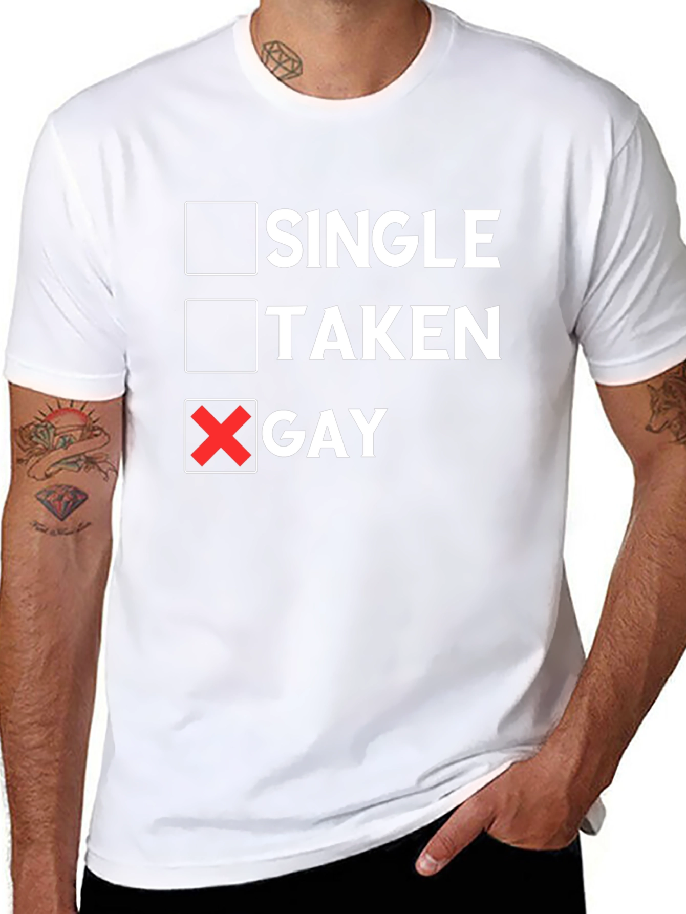 Single Taken Gay T-Shirt Humor Pride