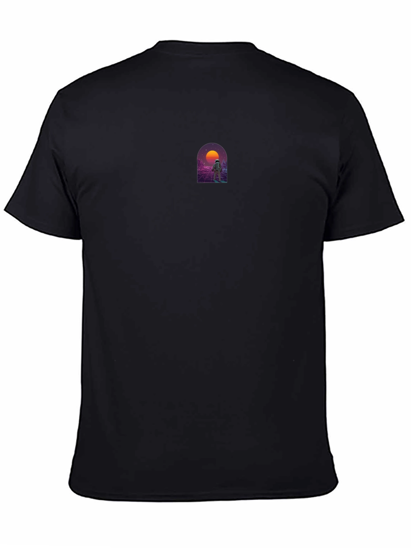 Retro Spaceman Graphic Tee - Black