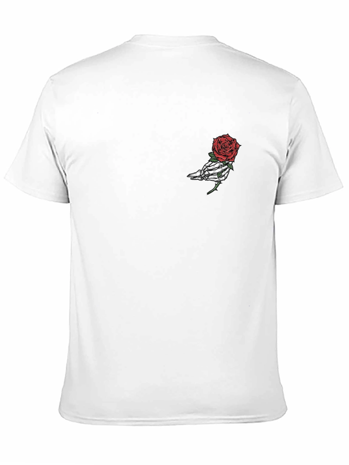 Skeleton Hand Rose Graphic Tee - Black