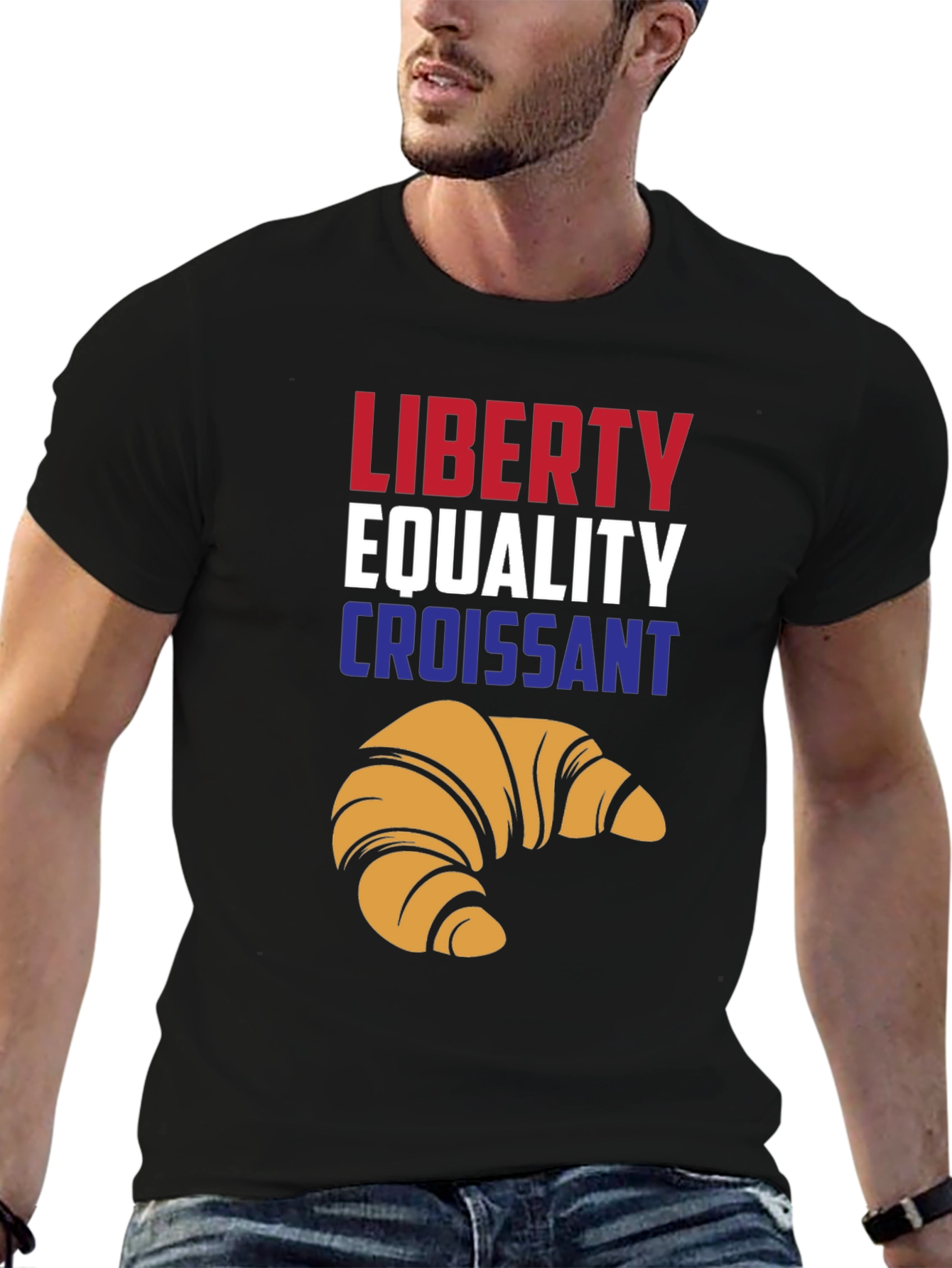 Liberty Equality Croissant T-Shirt - Funny French Tee