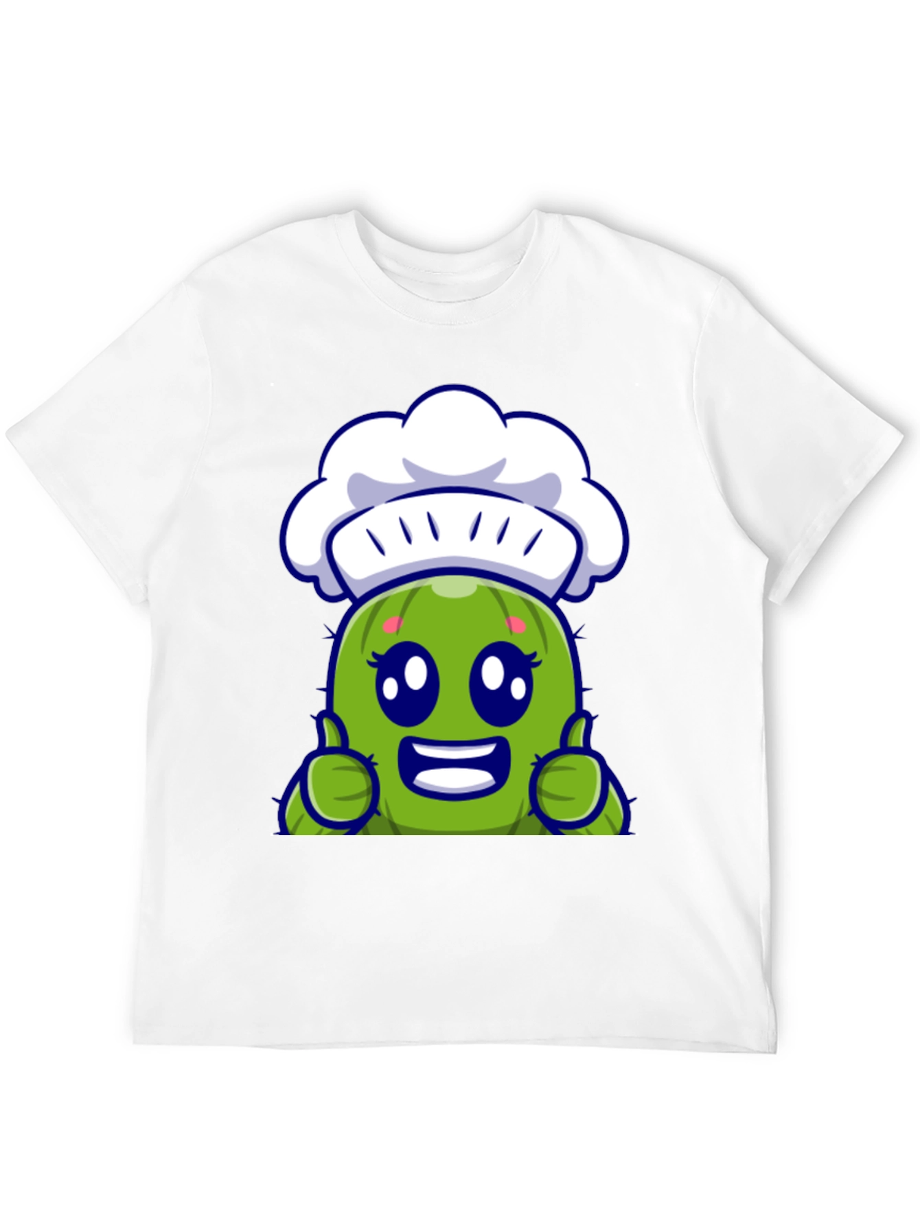 Cute Chef Cactus Cartoon Graphic Tee
