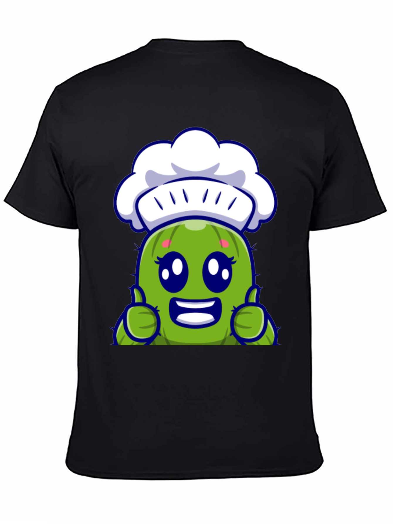 Cute Chef Cactus Cartoon Graphic Tee