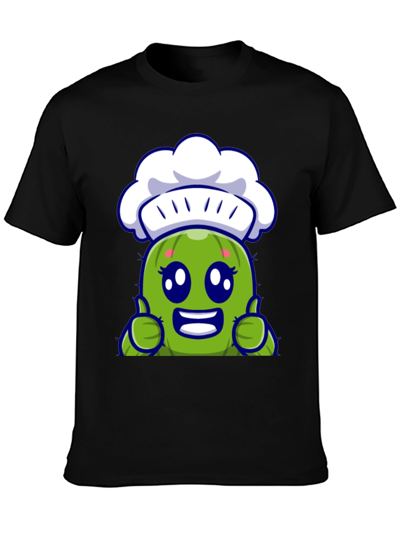 Cute Chef Cactus Cartoon Graphic Tee