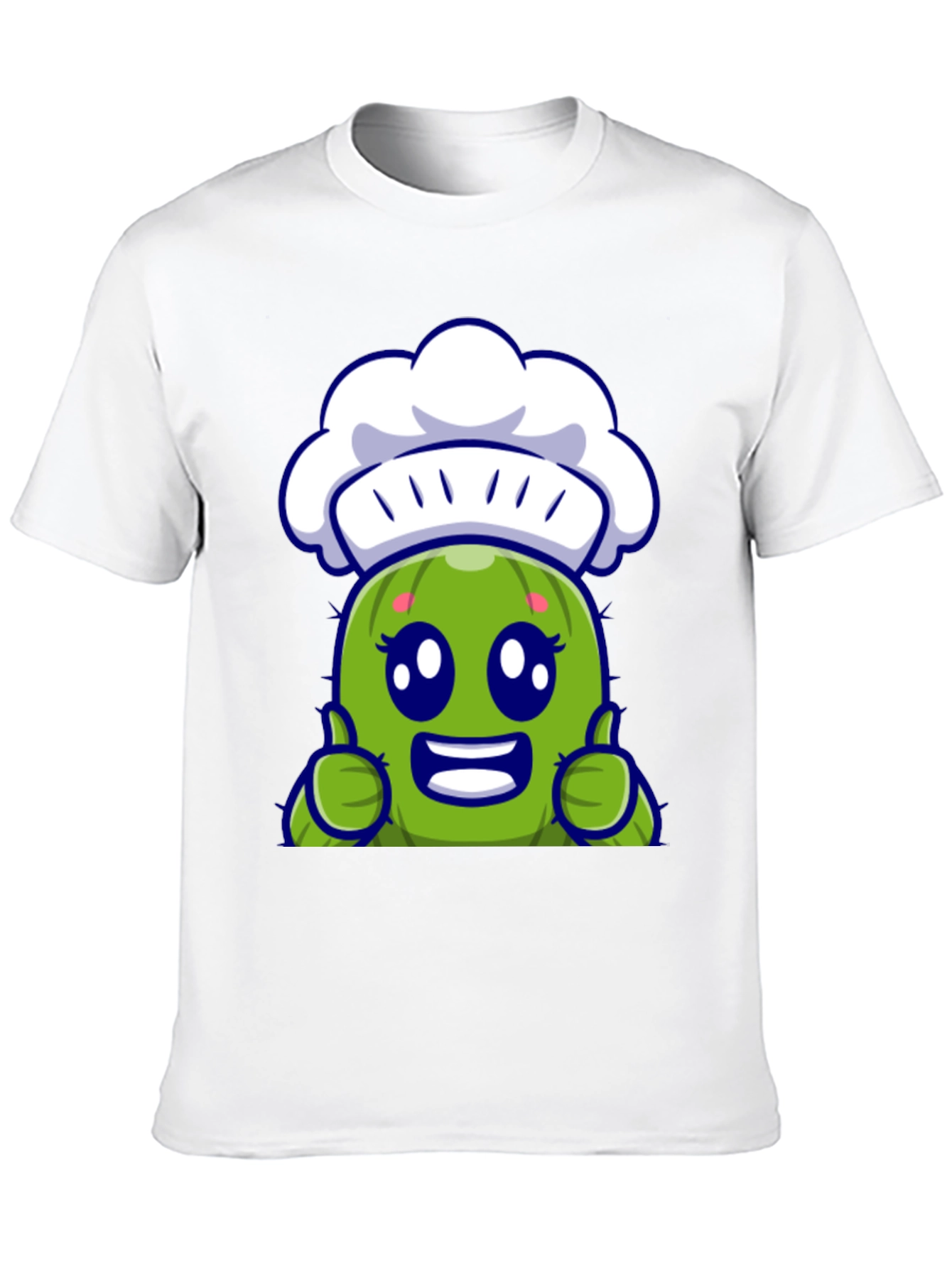 Cute Chef Cactus Cartoon Graphic Tee
