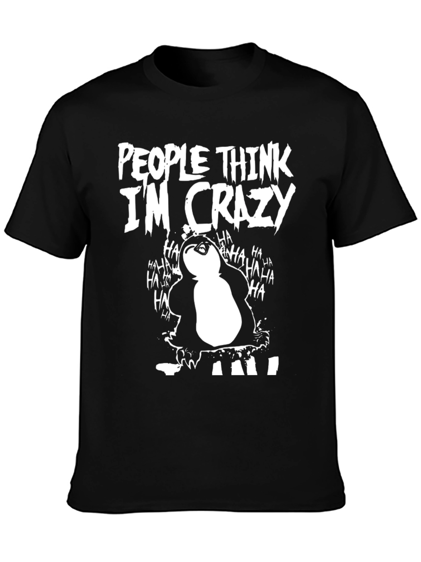 People Think Im Crazy Penguin Graphic Tee