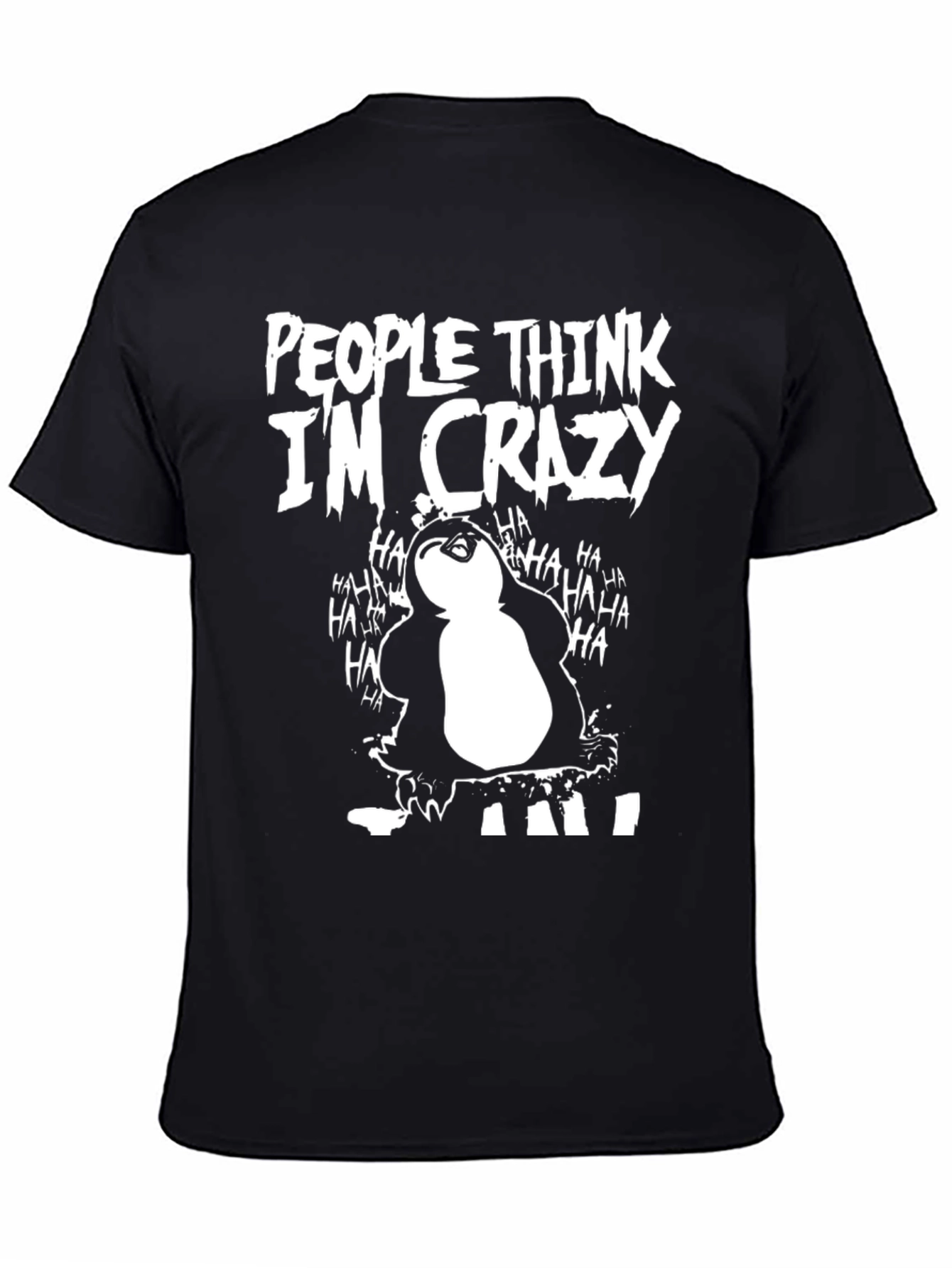 People Think Im Crazy Penguin Graphic Tee