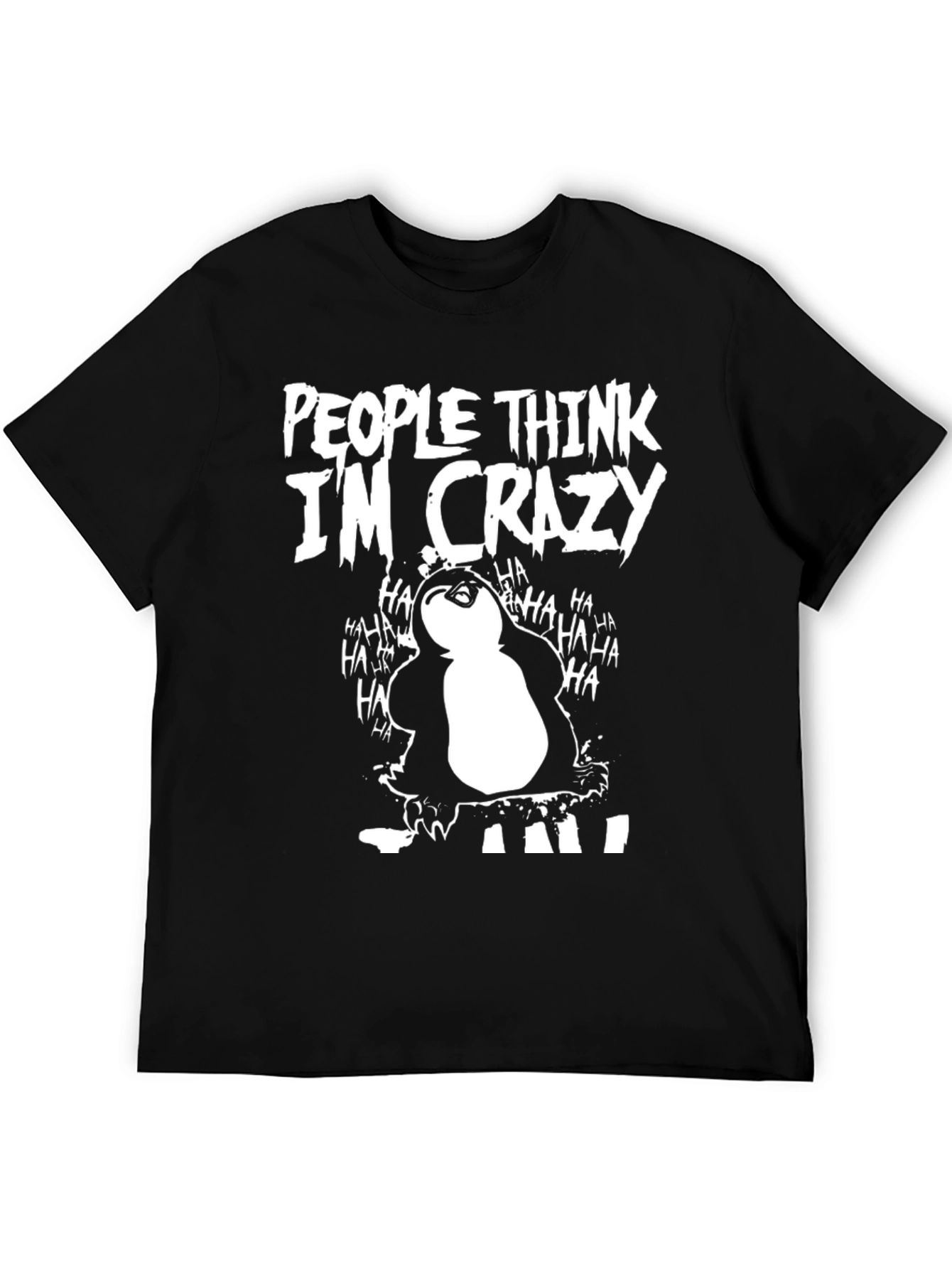 People Think Im Crazy Penguin Graphic Tee