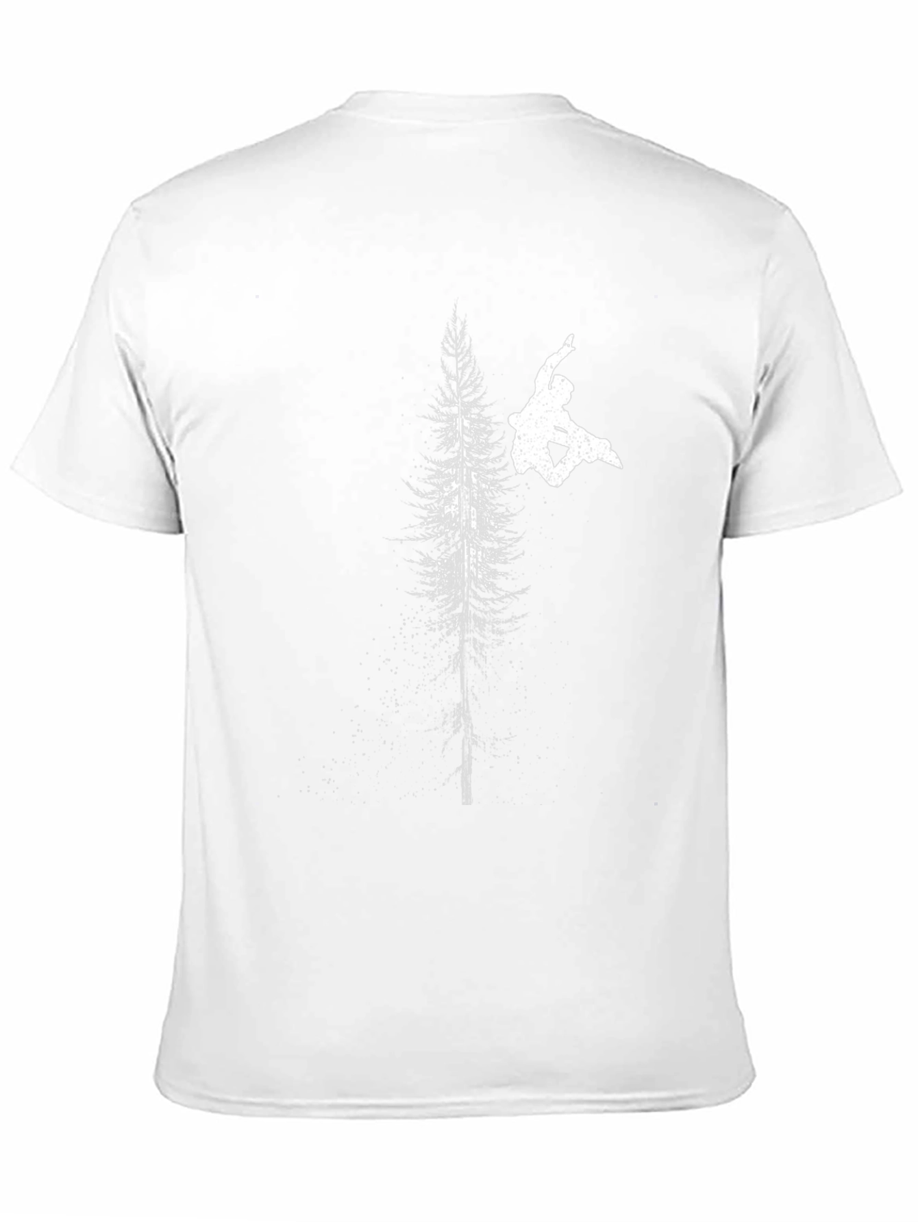 Snowboarder Tree Graphic Black T-Shirt