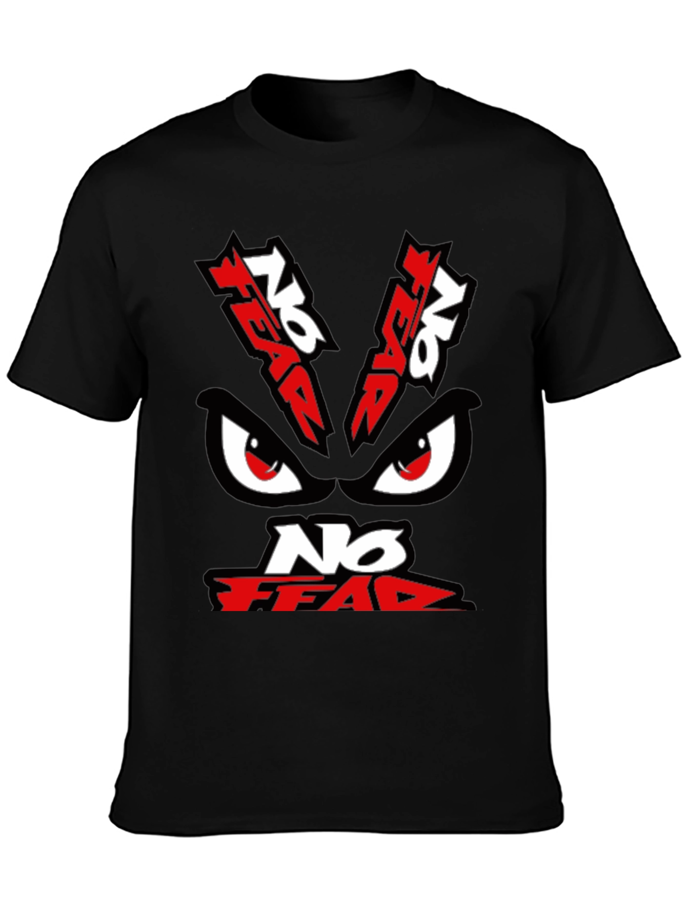 No Fear Graphic Print Black T-Shirt