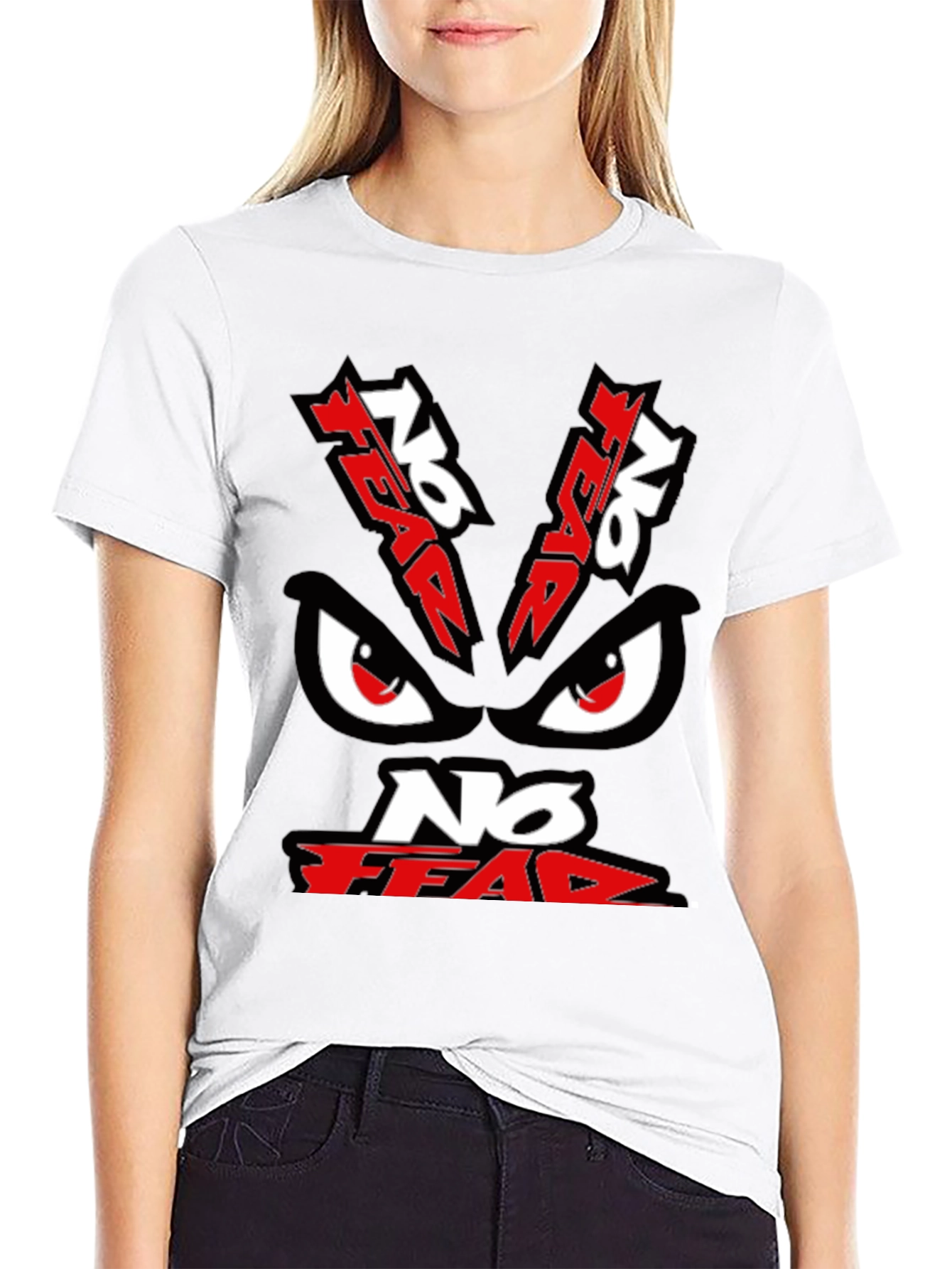 No Fear Graphic Print Black T-Shirt