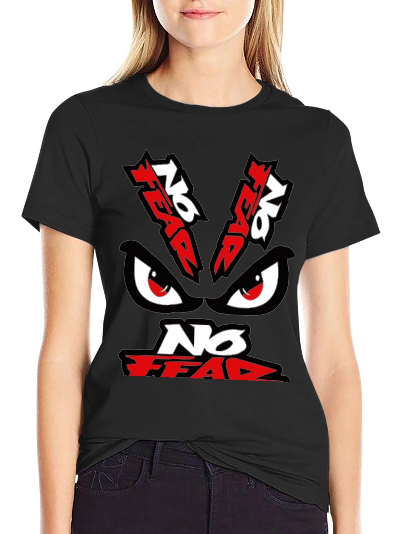 No Fear Graphic Print Black T-Shirt